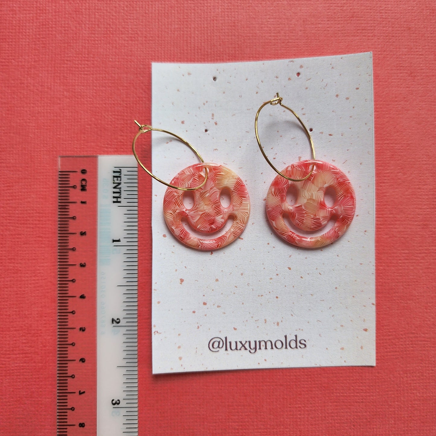 Silicone earrings mold / Silicone epoxy mold / Silicone UV resin molds / Smile earrings silicone jewelry mold