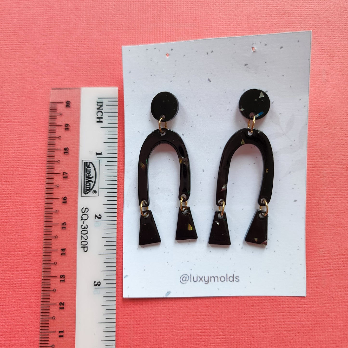 Silicone earrings mold / Silicone epoxy mold / Silicone UV resin molds / Geometry Arch earrings silicone jewelry mold