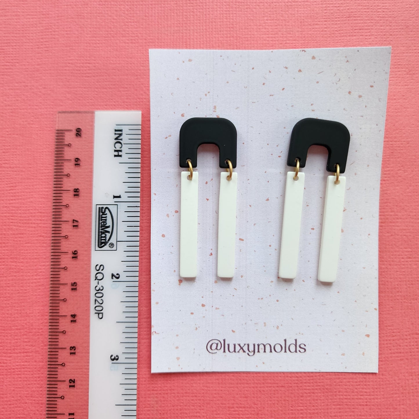 Silicone earrings mold / Silicone epoxy mold / Silicone UV resin molds / Geometry Arch earrings silicone jewelry mold
