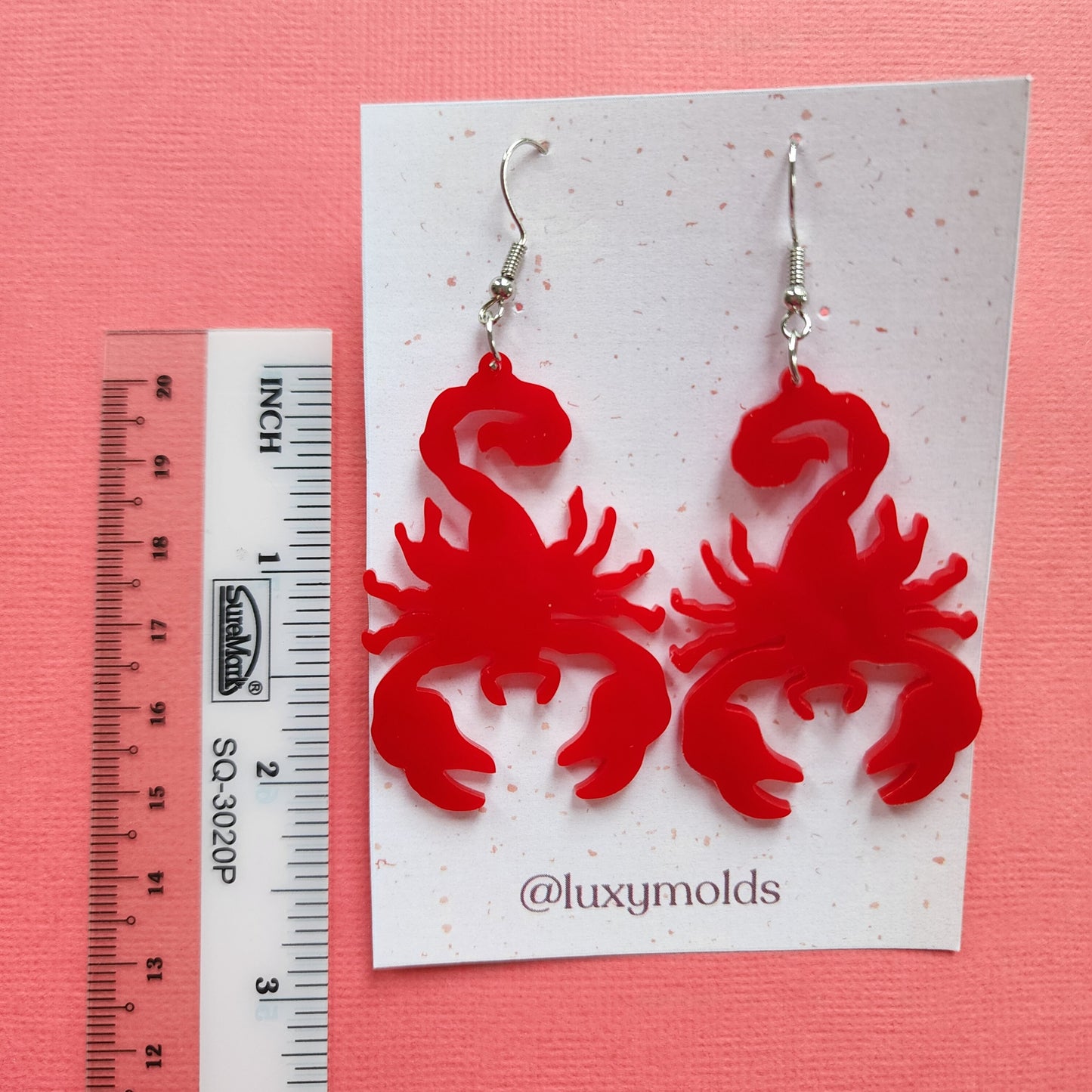 Silicone earrings mold / Silicone epoxy mold / Silicone UV resin molds / Scorpion earrings silicone jewelry mold