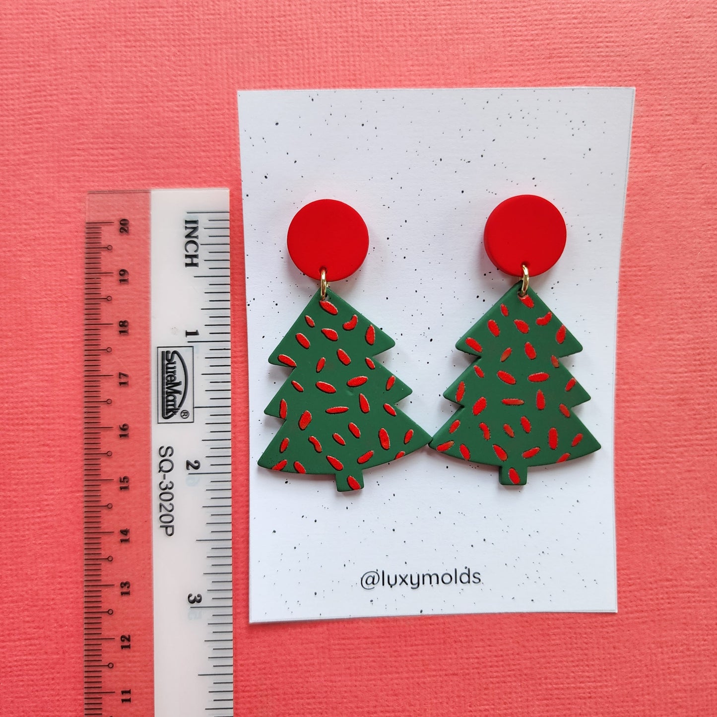 Silicone earrings mold / Silicone epoxy mold/Silicone UV resin molds/Christmas tree earrings silicone jewelry mold/Matte effect earring mold