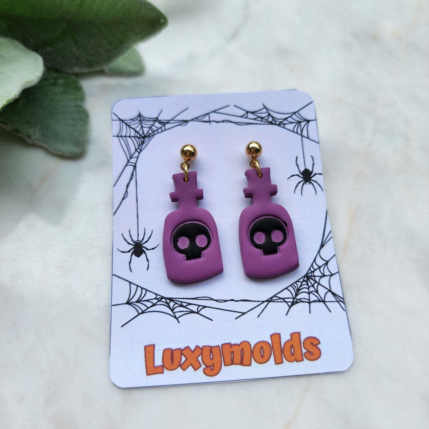 Halloween Polymer Clay cutters Stud earring clay cutters Earrings molds Polymer clay tool Skull bottle sharp cutter stamp