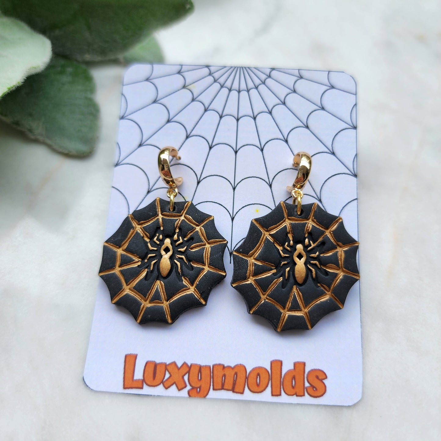 Halloween Polymer Clay cutters Stud earring clay cutters Earrings molds Polymer clay tool Spider net sharp cutter stamp