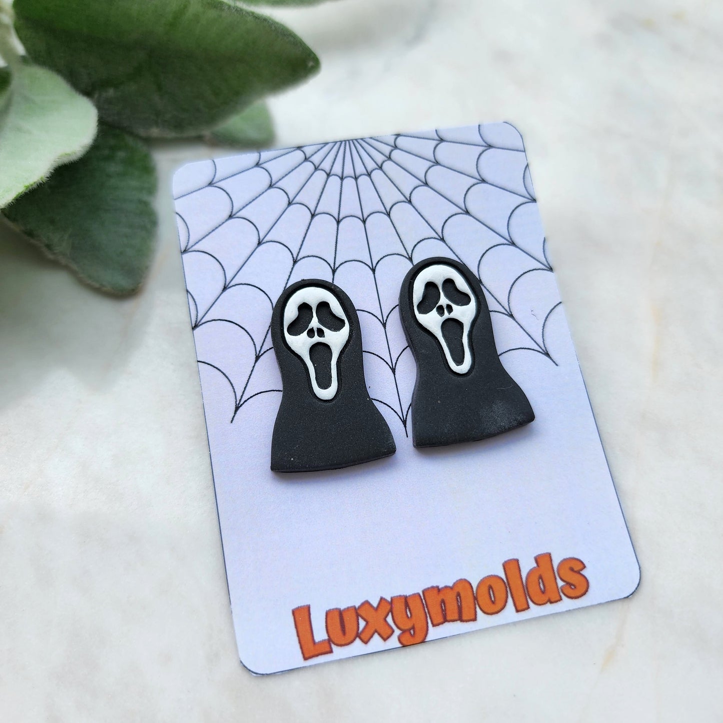 Halloween Polymer Clay cutters Stud earring clay cutters Earrings molds Polymer clay tool Mask sharp cutter stamp