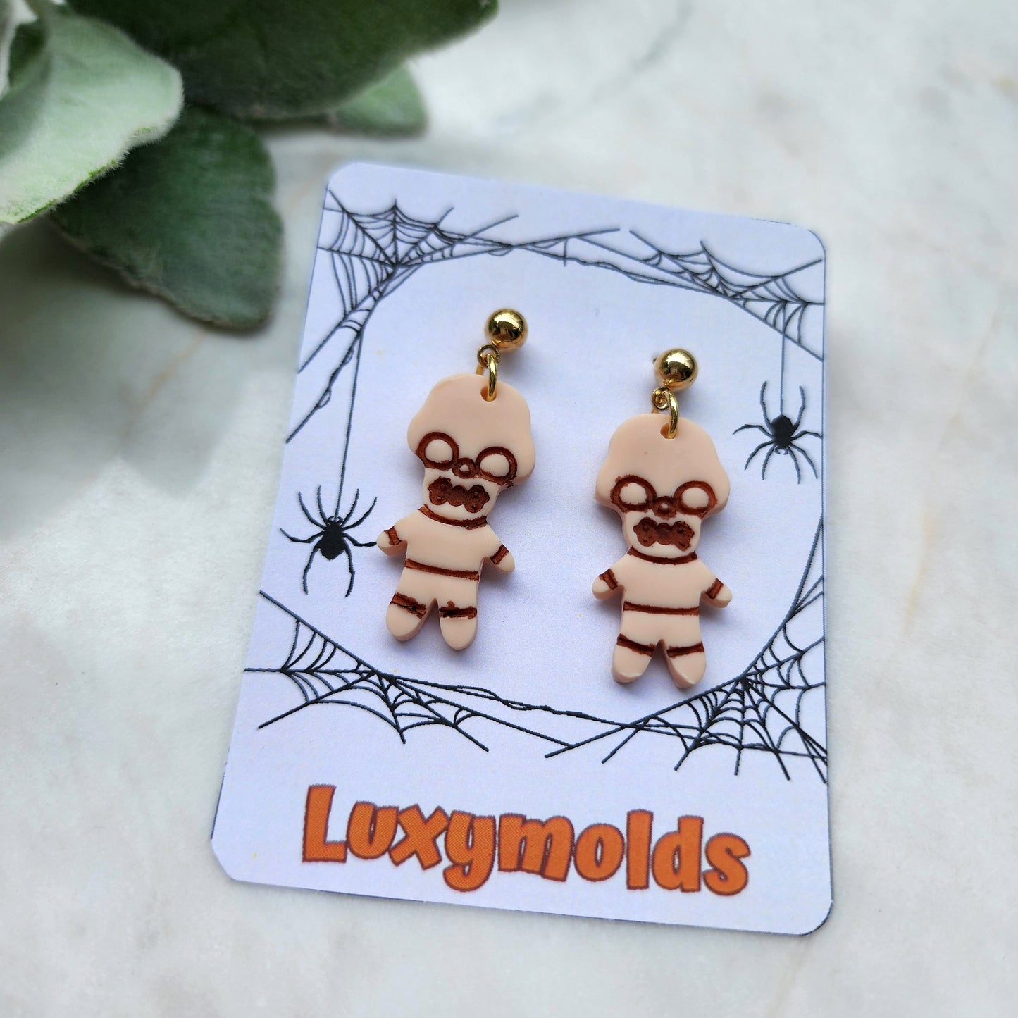Halloween Polymer Clay cutters Stud earring clay cutters Earrings molds Polymer clay tool Mumia sharp cutter stamp