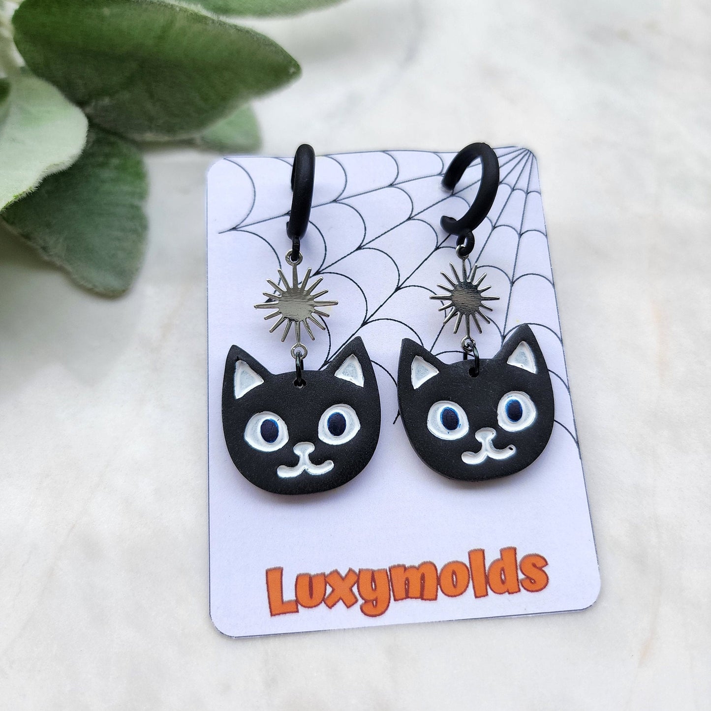 Halloween Polymer Clay cutters Stud earring clay cutters Earrings molds Polymer clay tool Cat sharp cutter stamp
