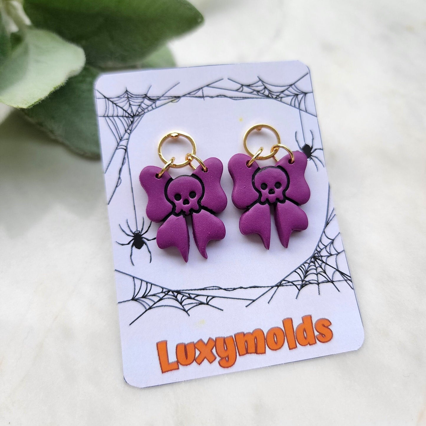 Halloween Polymer Clay cutters Stud earring clay cutters Earrings molds Polymer clay tool Skull bow sharp cutter stamp