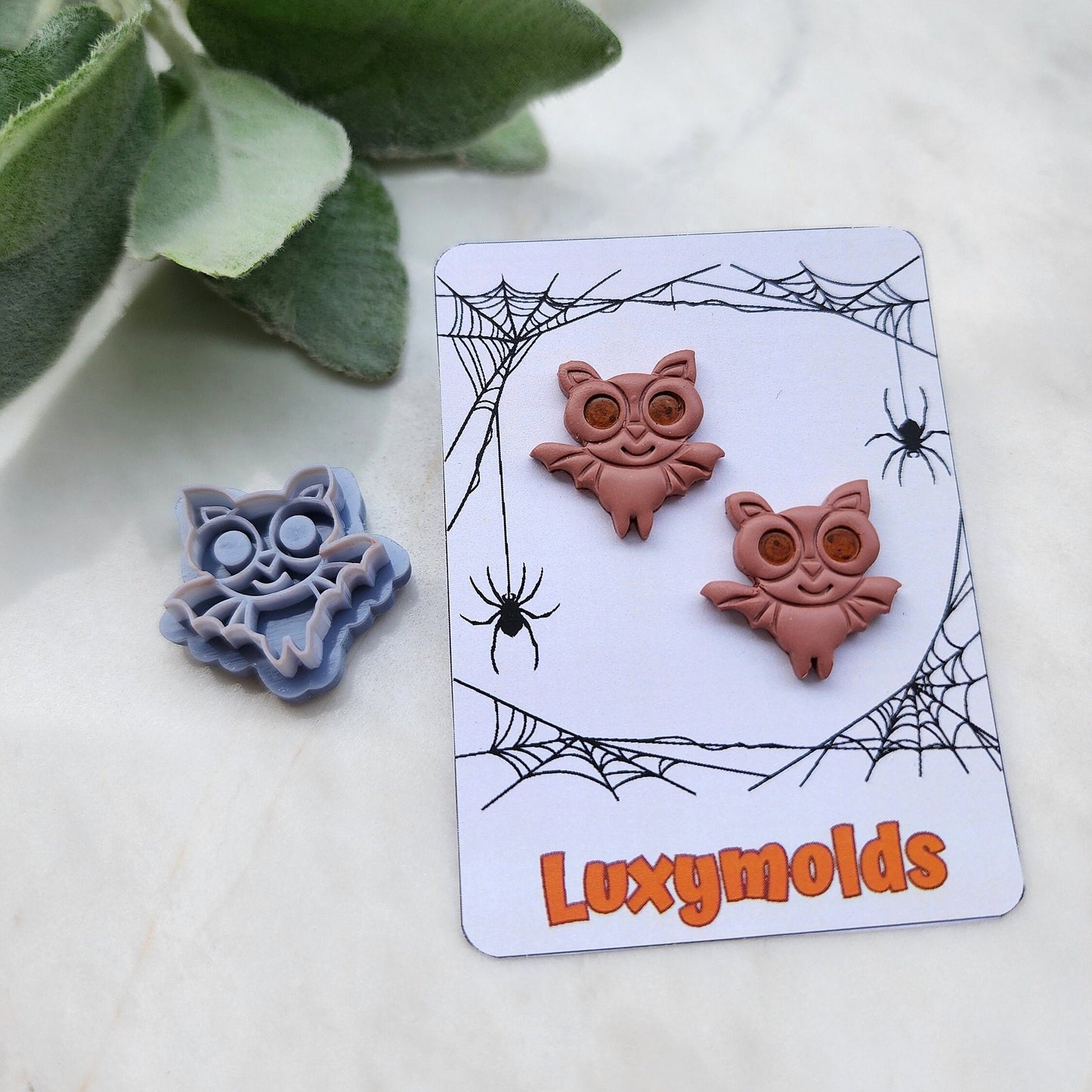 Halloween Polymer Clay cutters Stud earring clay cutters Earrings molds Polymer clay tool Bat sharp cutter stamp