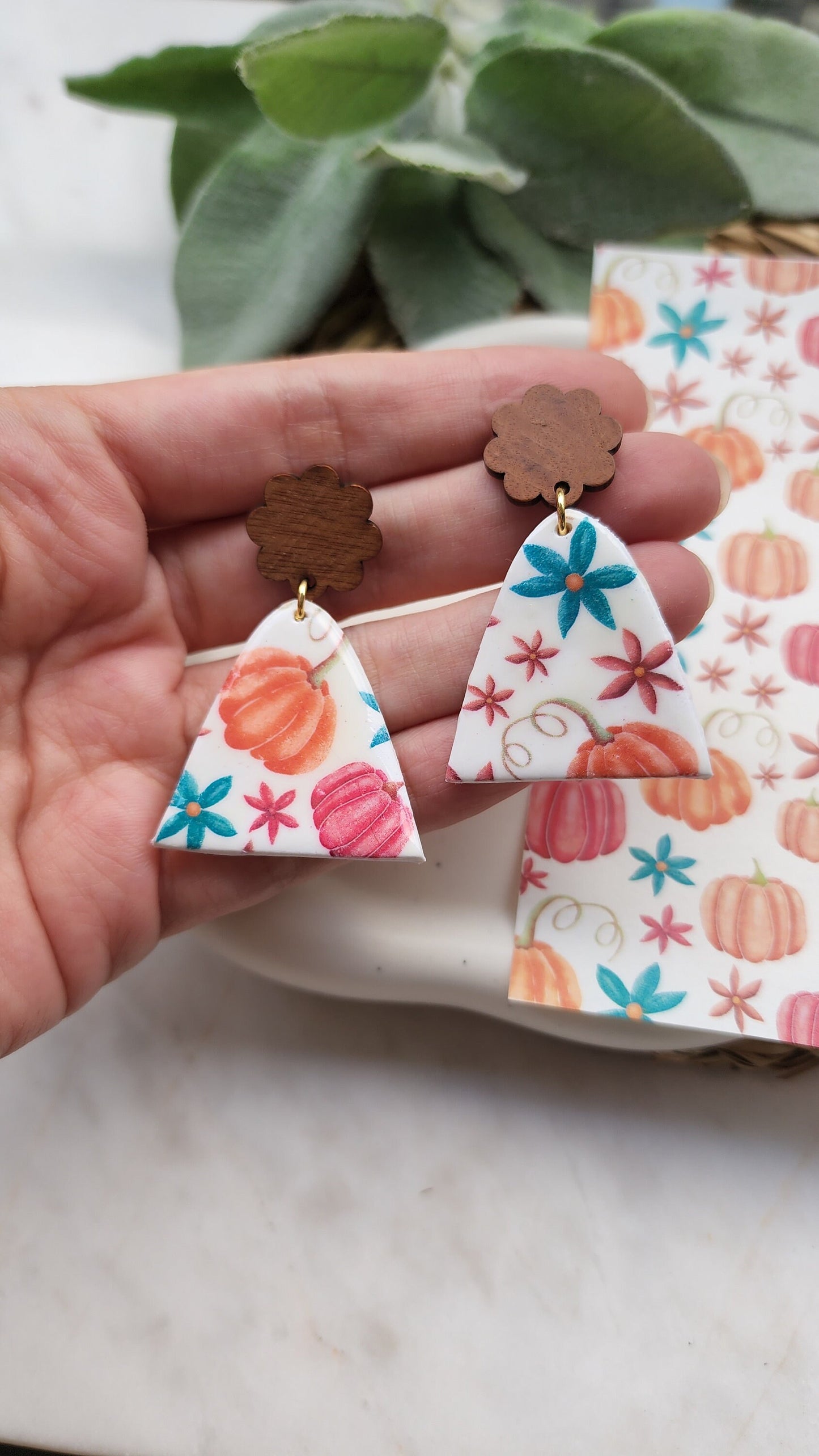 Wood Earring stud components Flower studs Earrings findings DIY jewelry Jewelry supplies Polymer clay tools Wood stud earings
