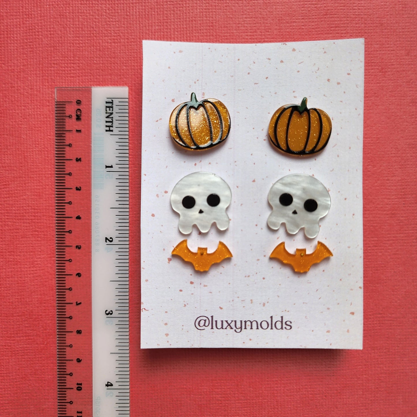 Silicone earrings mold / Silicone epoxy mold / Silicone earring moulds /Silicone UV resin molds/Halloween stud earring silicone jewelry mold