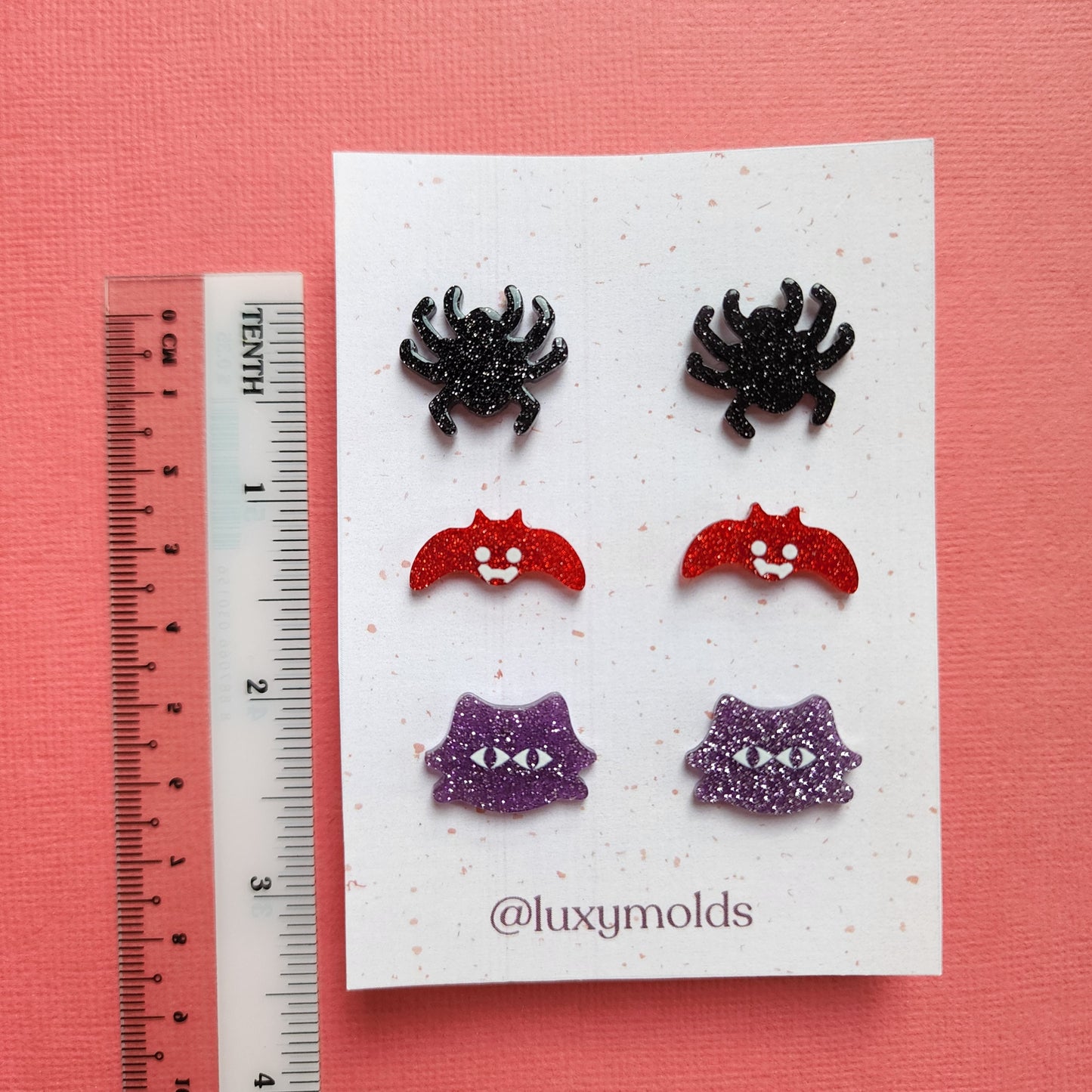 Silicone earrings mold / Silicone epoxy mold / Silicone earring moulds /Silicone UV resin molds/Halloween stud earring silicone jewelry mold