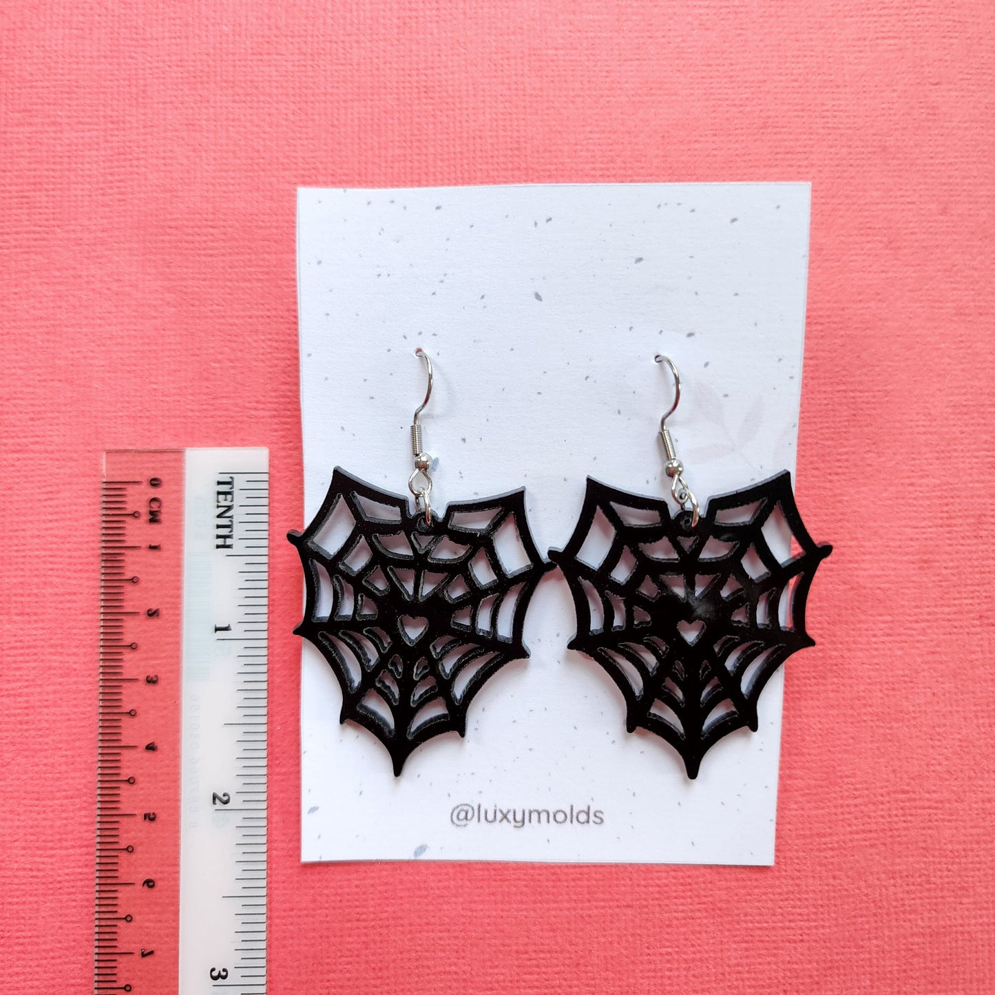 Silicone earrings mold / Silicone epoxy mold / Silicone UV resin molds / Halloween Spider net earrings silicone jewelry mold