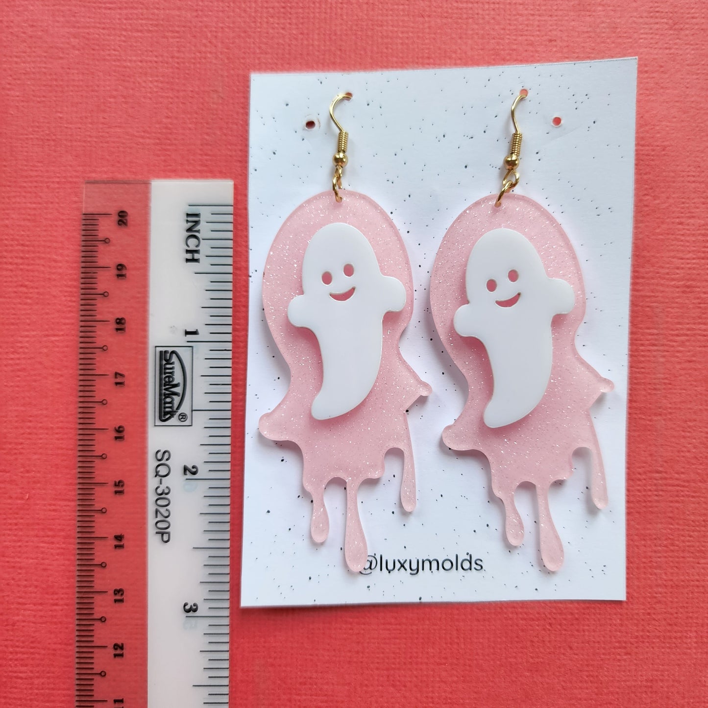 Silicone earrings mold / Silicone epoxy mold / Silicone UV resin molds / Halloween Ghost earrings silicone jewelry mold