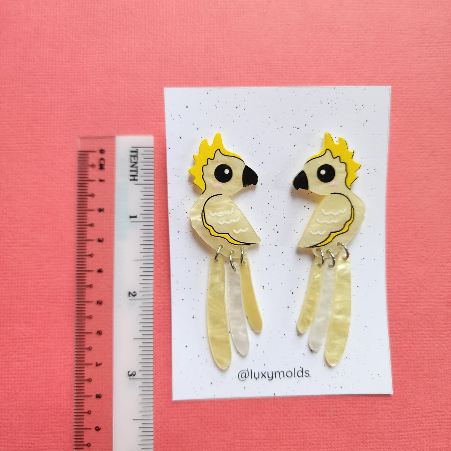 Silicone earrings mold / Silicone epoxy mold / Silicone UV resin molds / Parrot earrings silicone jewelry mold