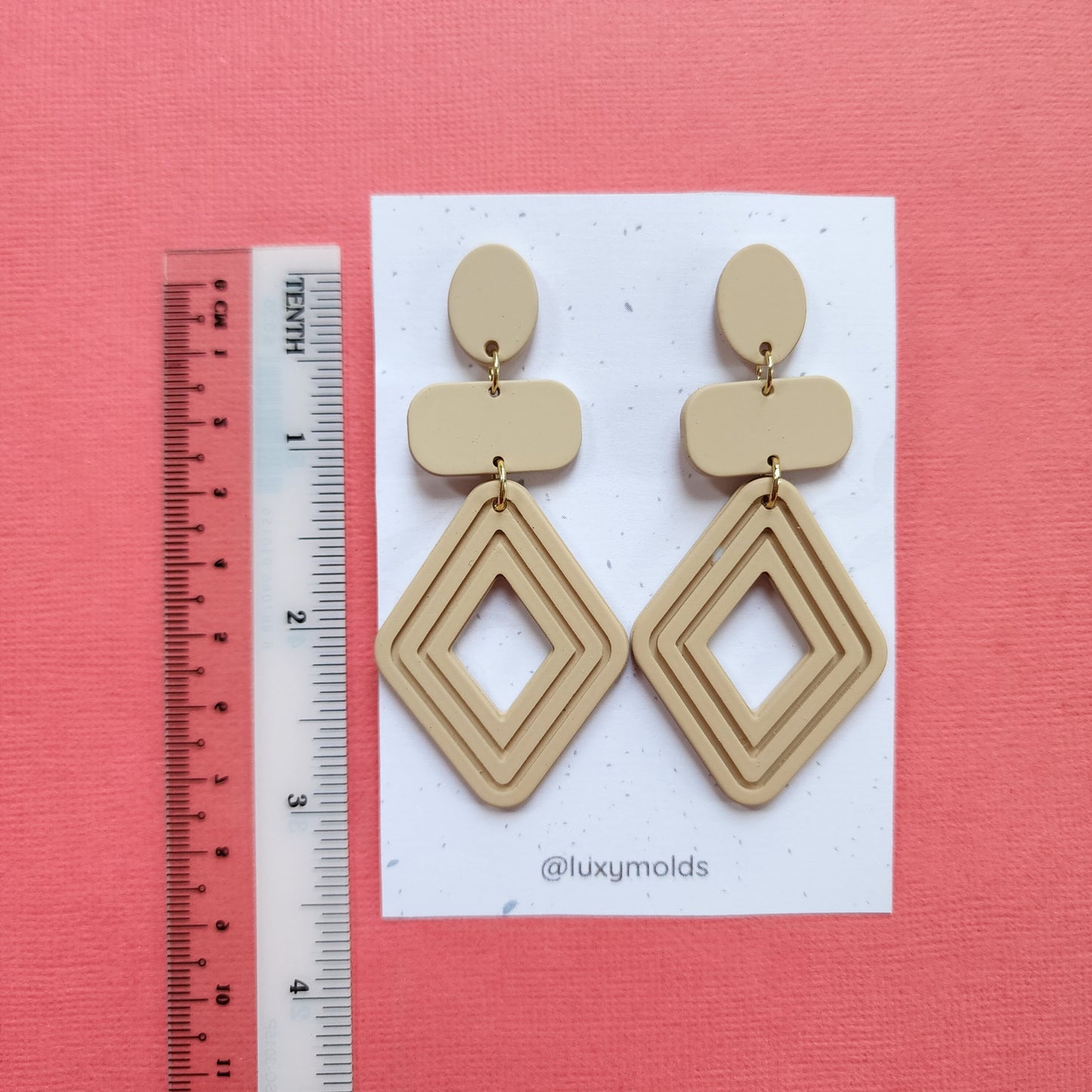 Silicone earrings mold / Silicone epoxy mold / Silicone UV resin molds / Geometry earrings silicone jewelry mold / Matte effect earring mold