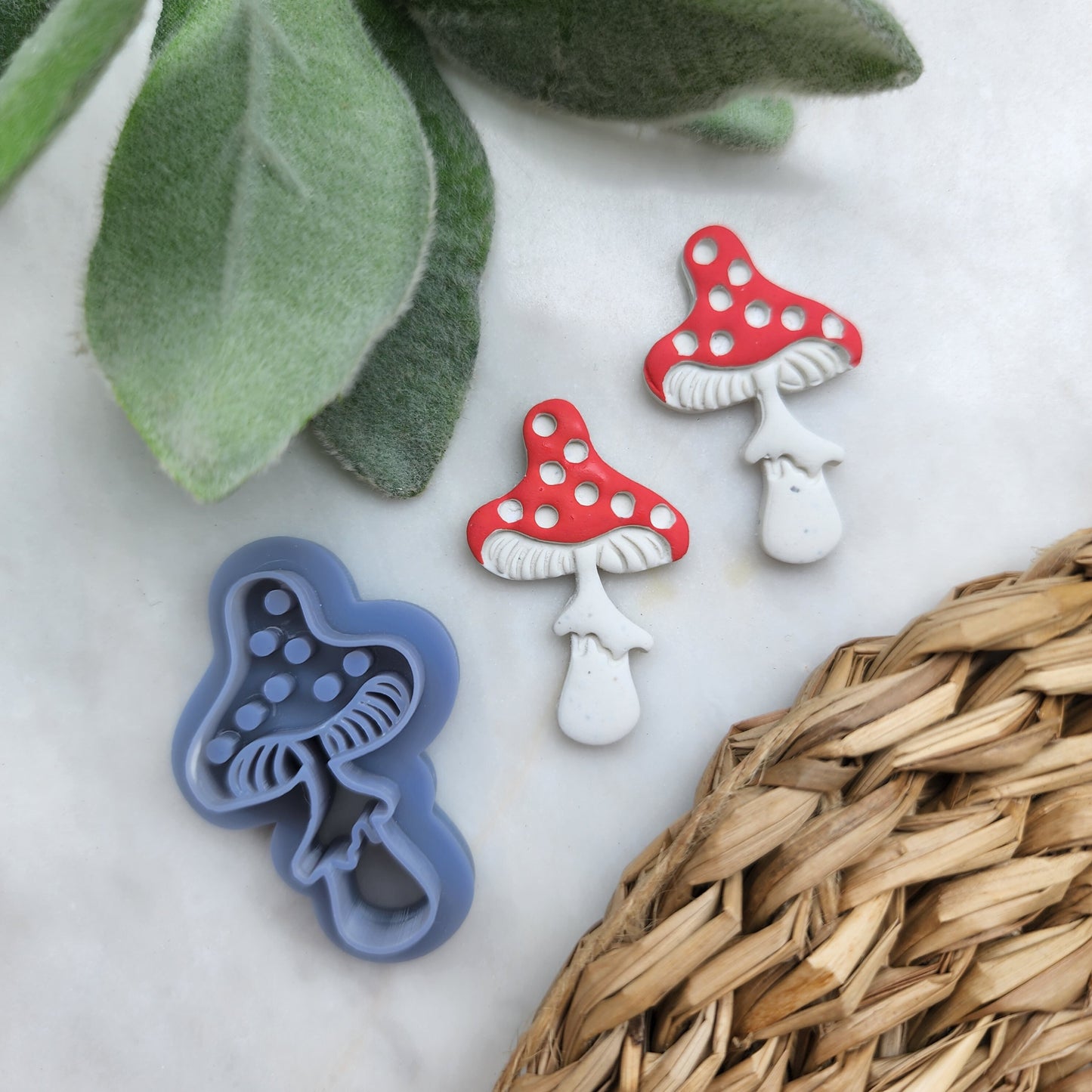 Polymer Clay cutters Stud earrings clay cutters Earrings molds Polymer clay tool Fall cutters Mushroom sharp cutter stamp