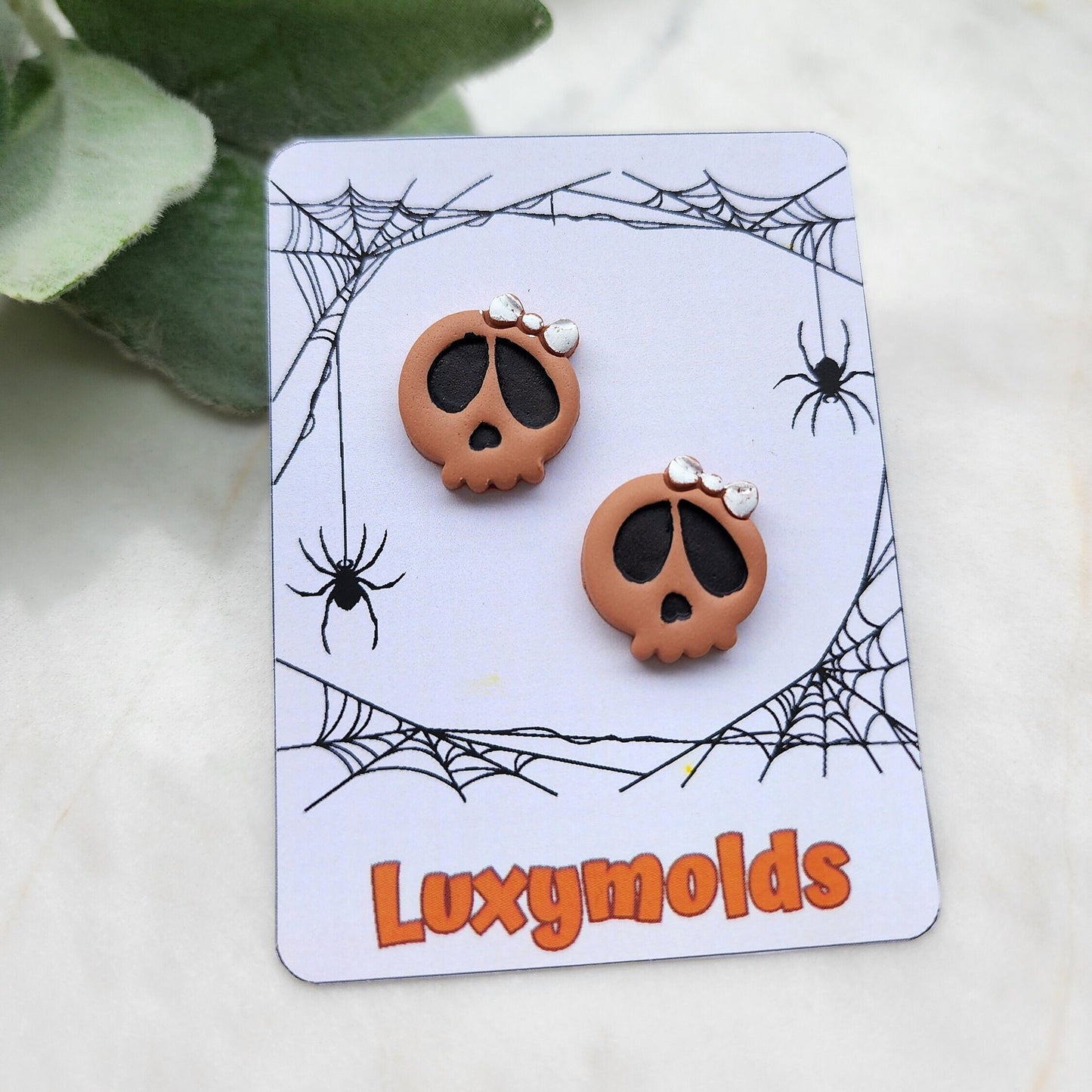Halloween Polymer Clay cutters Stud earring clay cutters Earrings molds Polymer clay tool Skull bow sharp cutter stamp