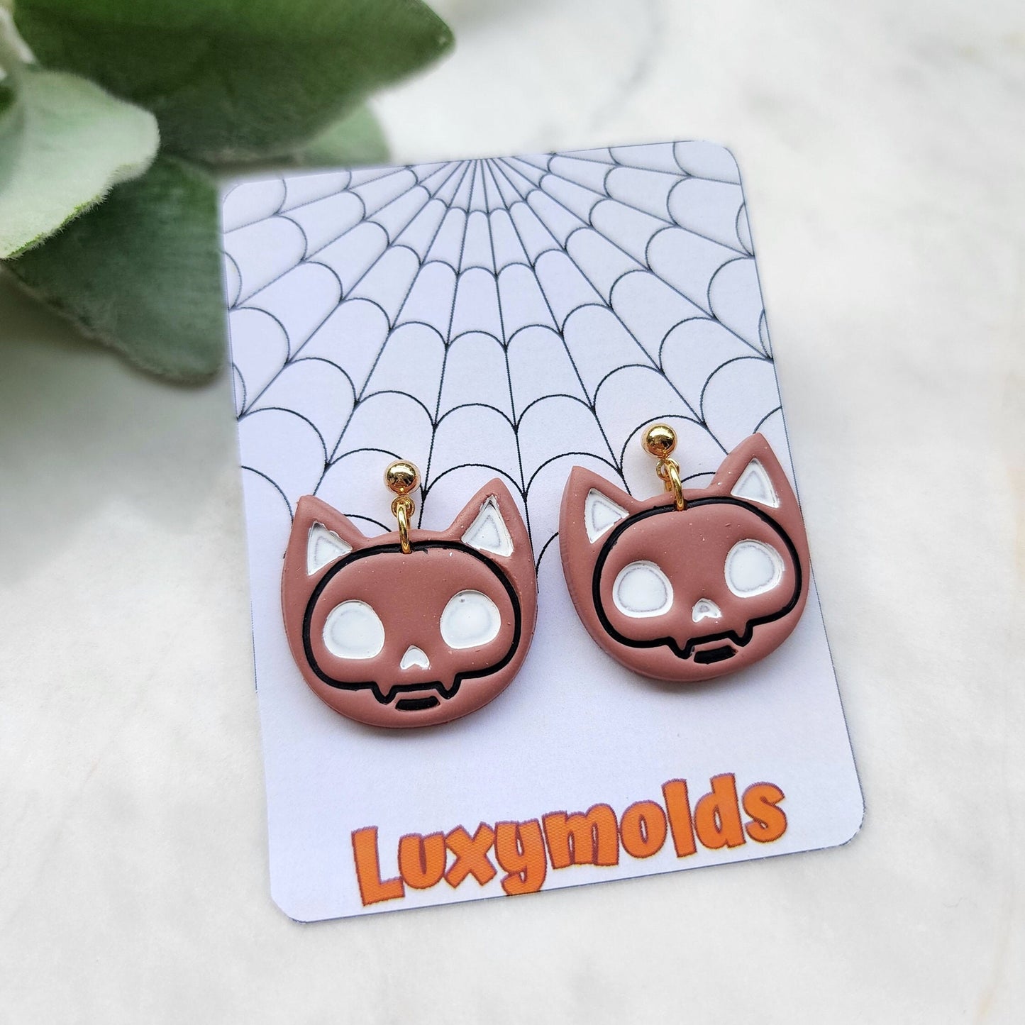 Halloween Polymer Clay cutters Stud earring clay cutters Earrings molds Polymer clay tool Scary cat sharp cutter stamp