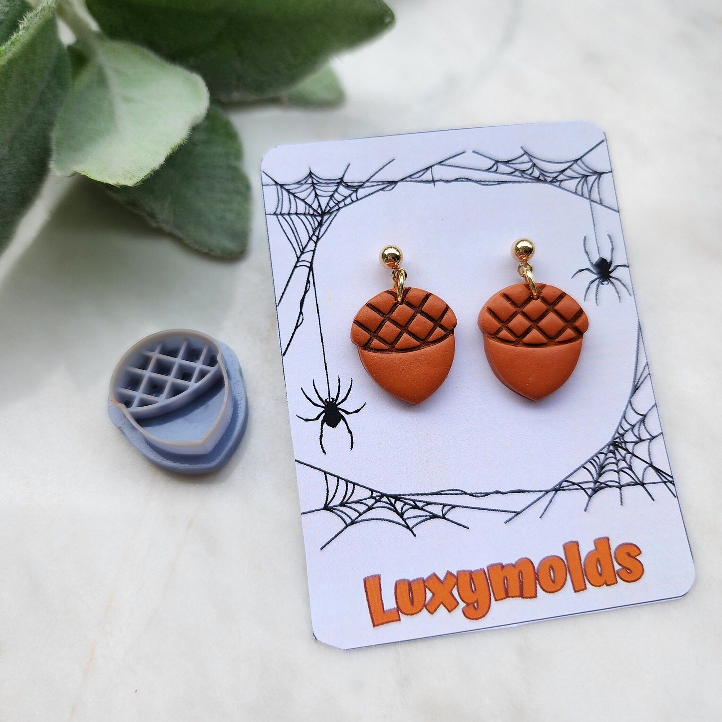 Fall Polymer Clay cutters Stud earring clay cutters Earrings molds Polymer clay tool Acorn sharp cutter stamp