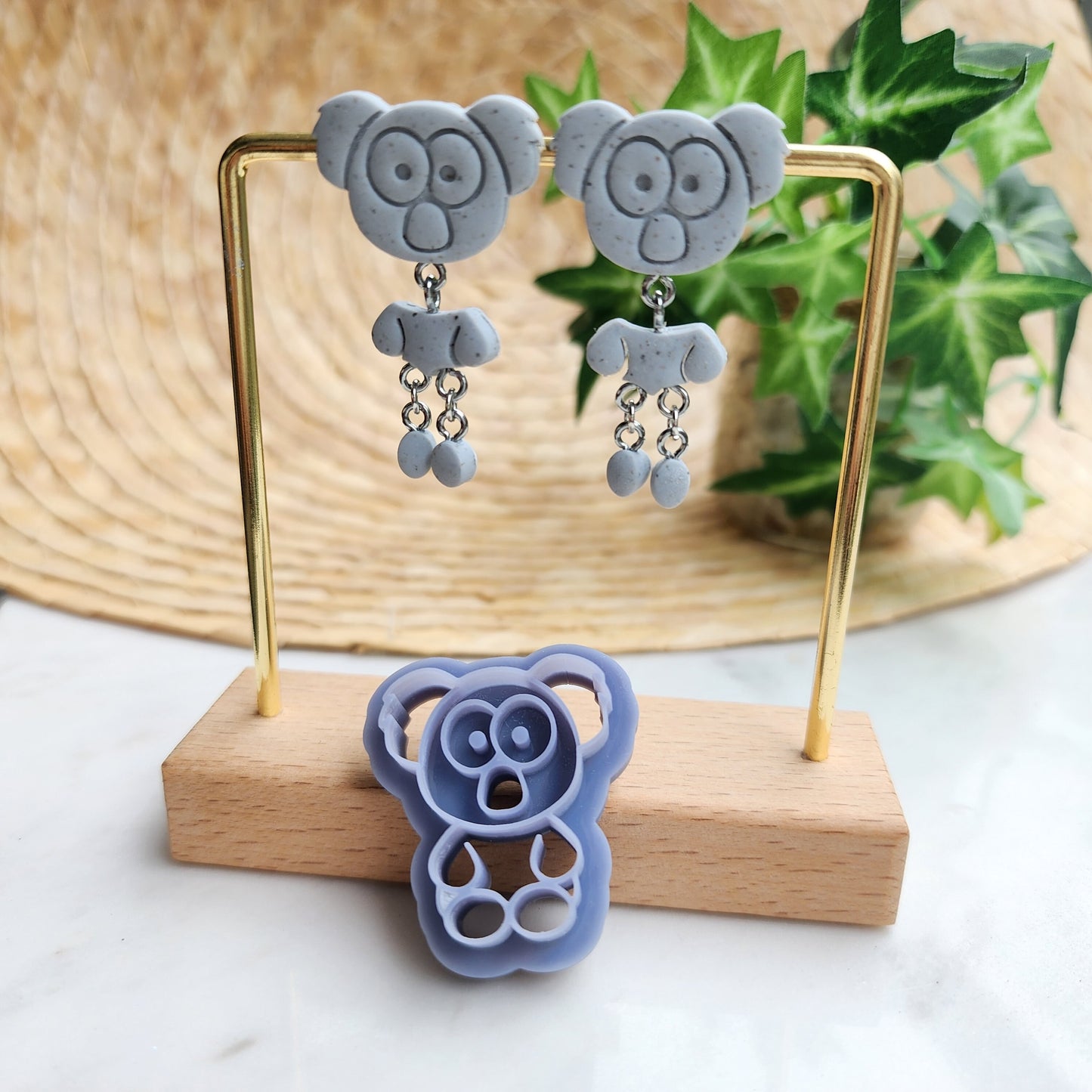 Polymer Clay cutters Stud earrings clay cutters Earrings molds Polymer clay tool Animals cutters Koala sharp cutter stamp Jewelry cutters