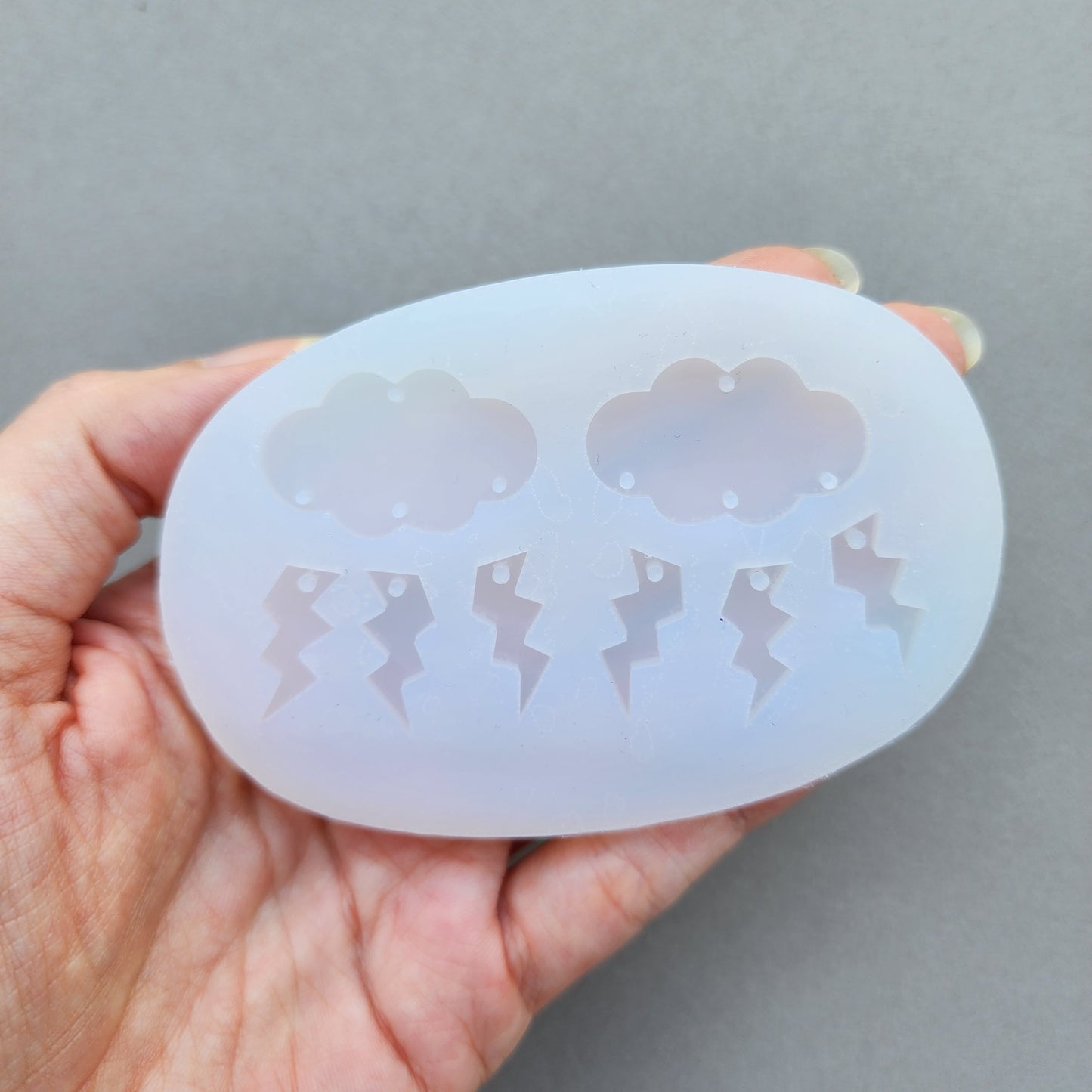 Silicone earrings mold / Silicone epoxy mold / Silicone earring moulds /Silicone UV resin molds/Clouds Rainbow earring silicone jewelry mold