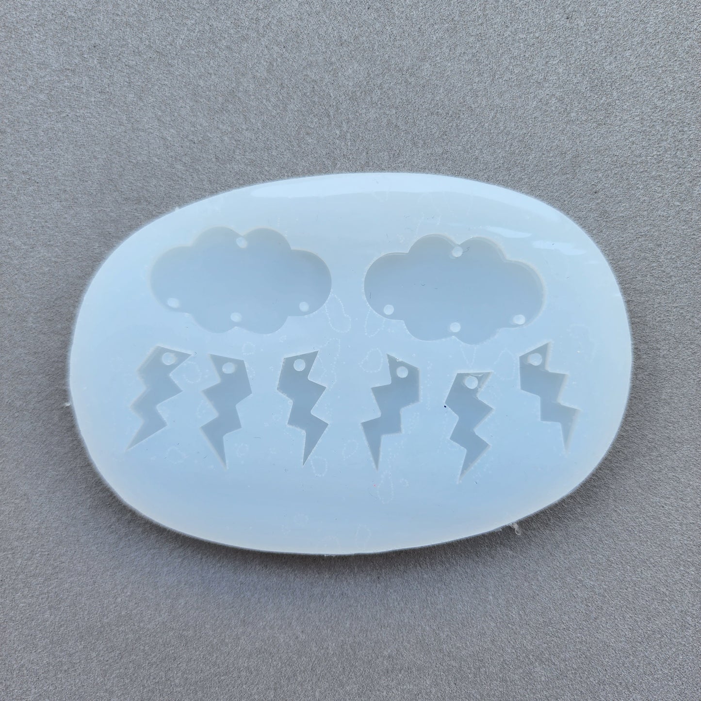 Silicone earrings mold / Silicone epoxy mold / Silicone earring moulds /Silicone UV resin molds/Clouds Rainbow earring silicone jewelry mold