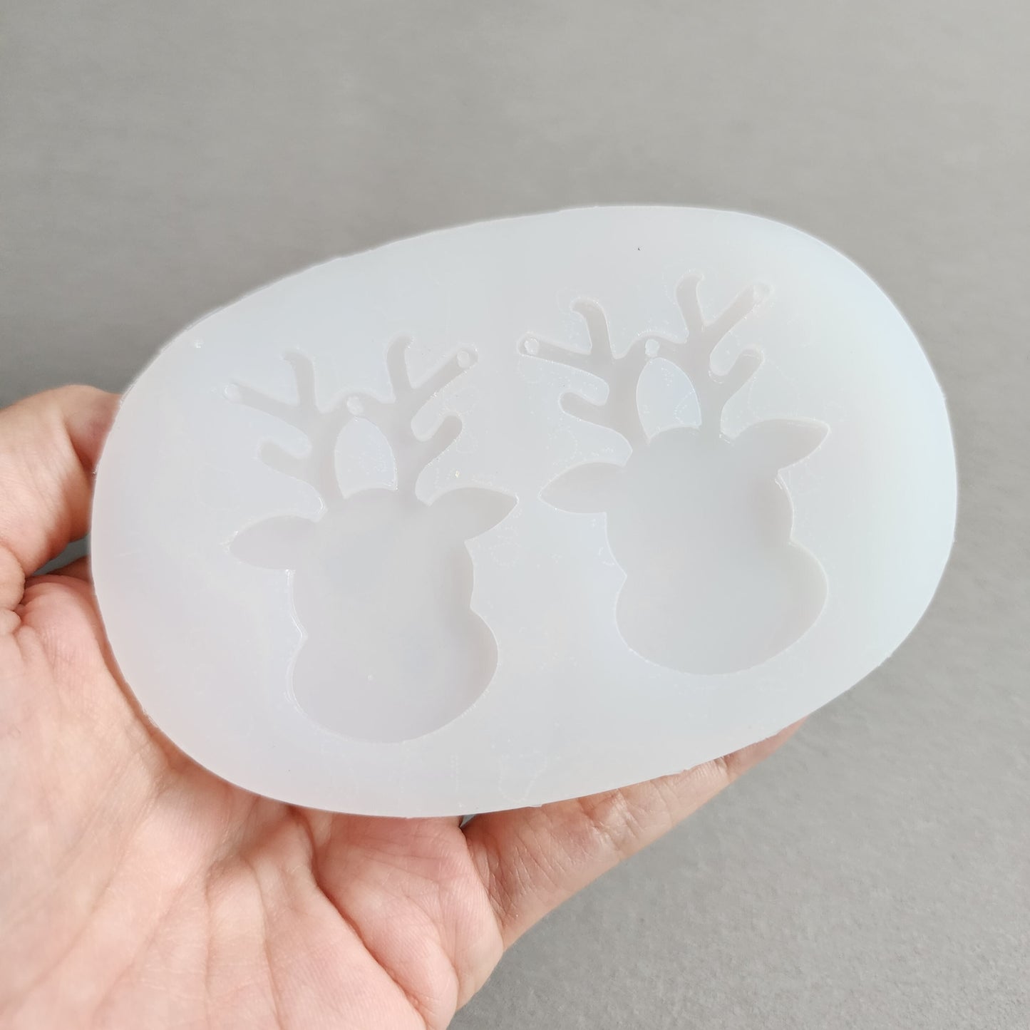 Silicone earrings mold / Silicone epoxy mold / Silicone UV resin molds / Christmas Reindreer earrings silicone jewelry mold