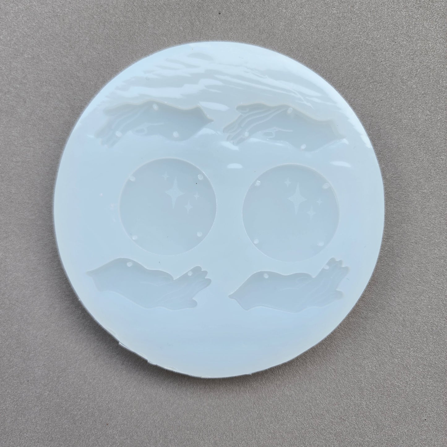 Silicone earrings mold "Save planet" for resin and epoxy