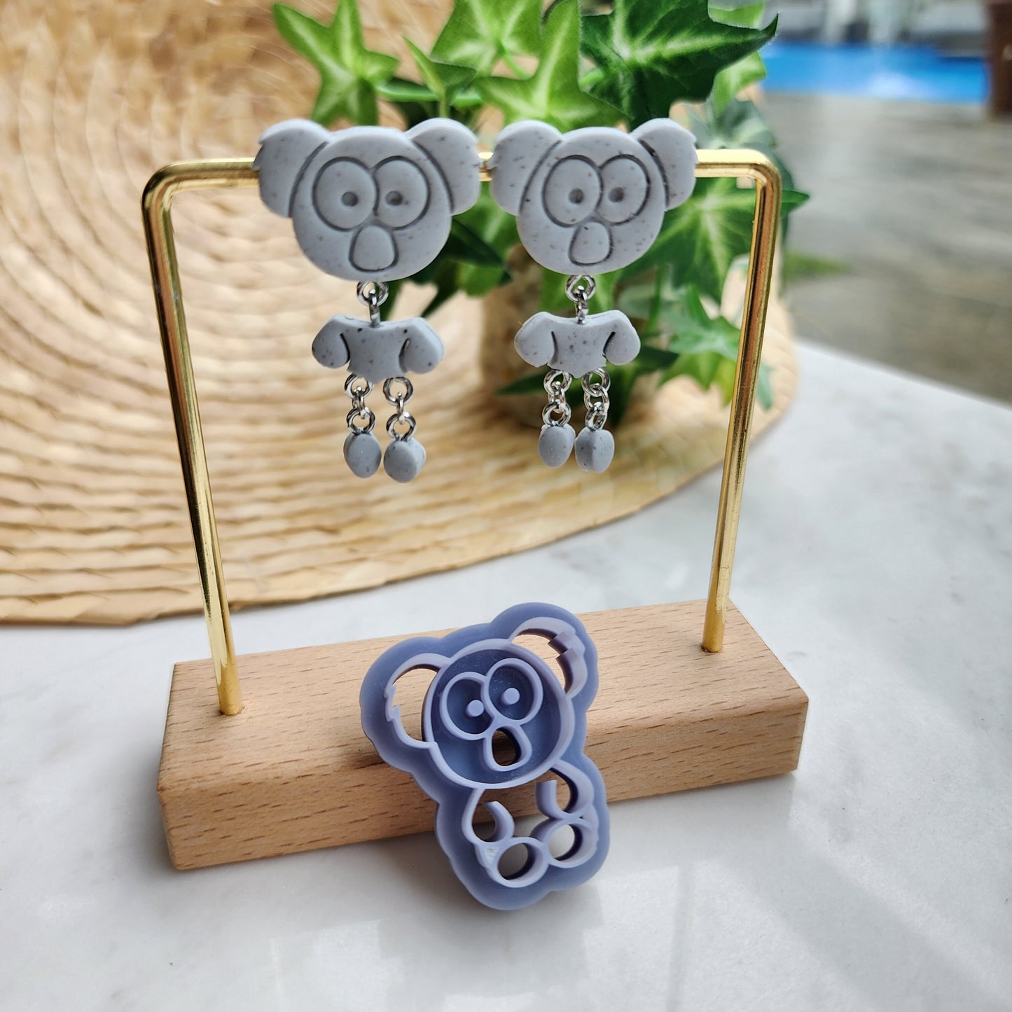 Polymer Clay cutters Stud earrings clay cutters Earrings molds Polymer clay tool Animals cutters Koala sharp cutter stamp Jewelry cutters