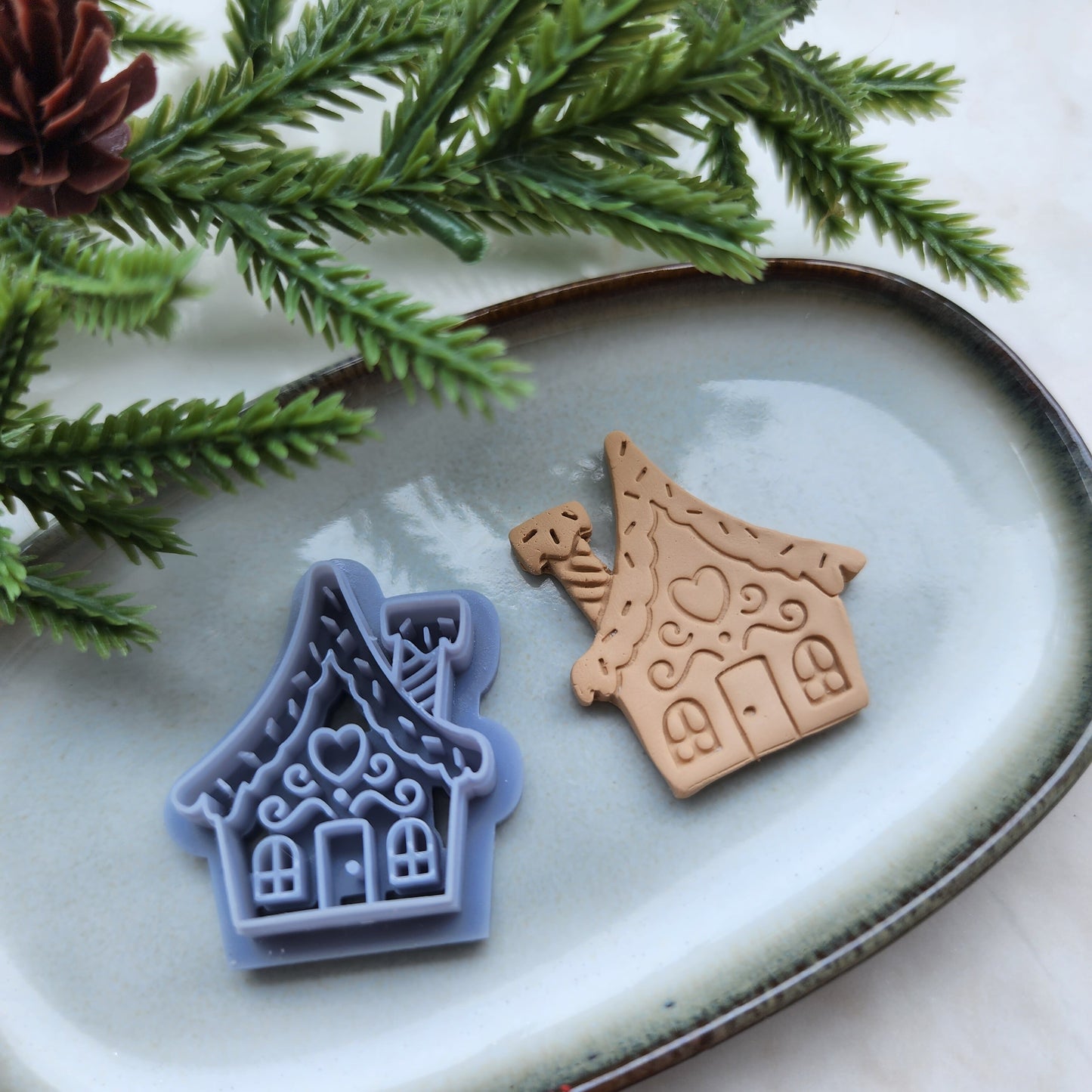 Christmas Polymer Clay cutters Gnome house Earrings molds Polymer clay tool sharp cutter stamp Jewelry stud earrings cutters