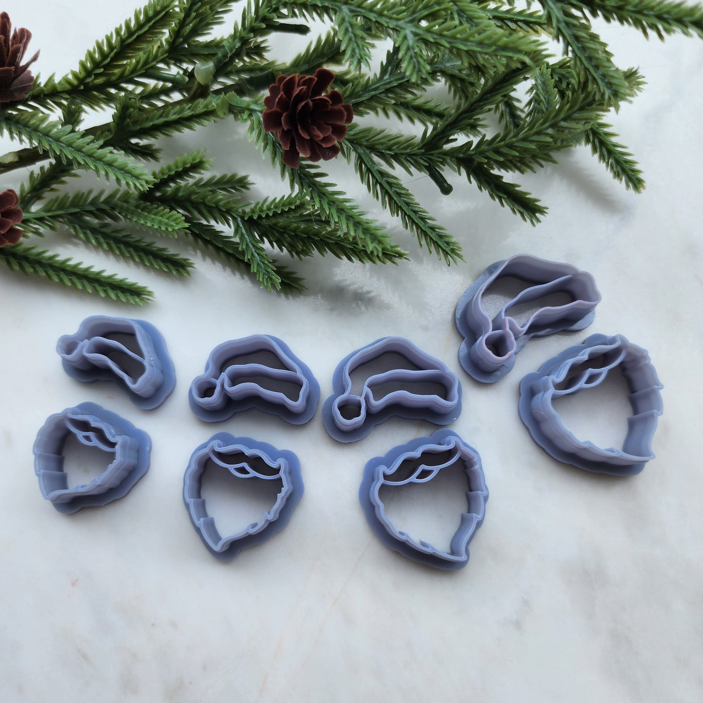 Christmas Polymer Clay cutters Santa Earrings molds Polymer clay tool sharp cutter stamp Jewelry stud earrings cutters