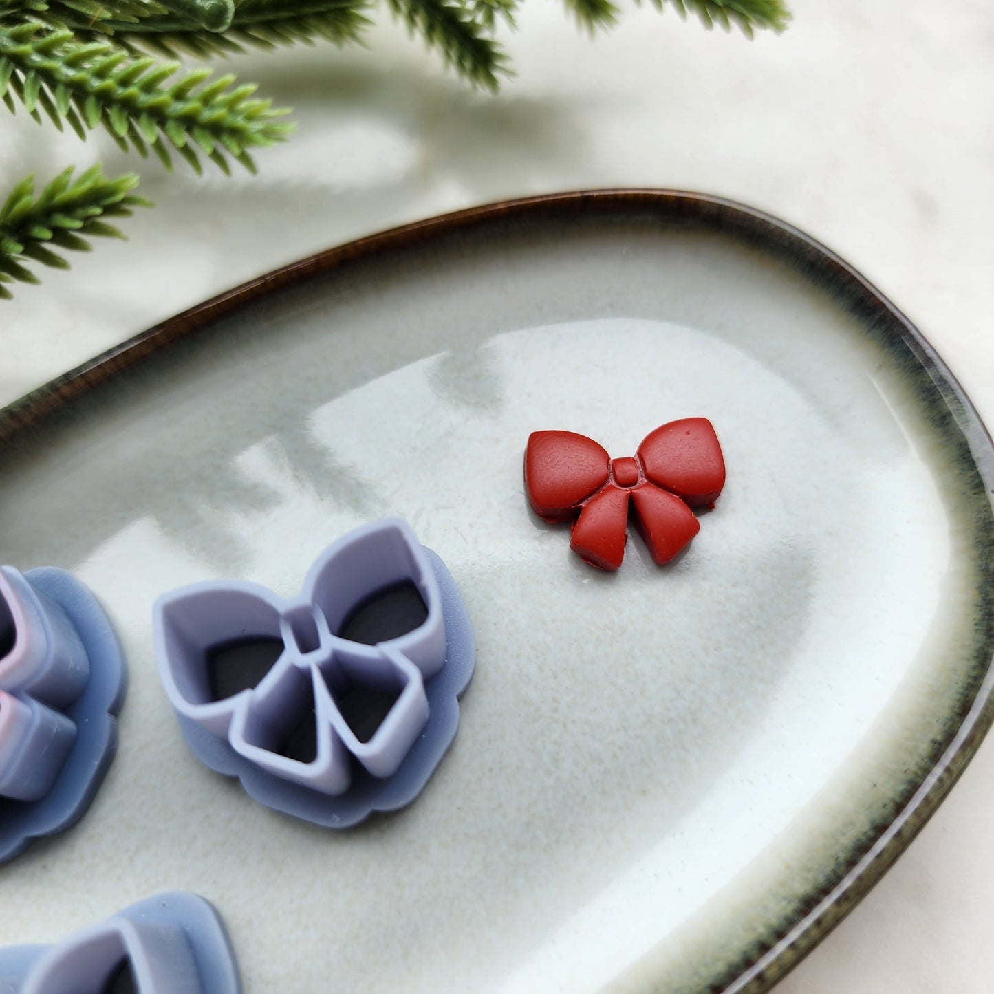 Christmas Polymer Clay cutters Bow Earrings molds Polymer clay tool sharp cutter stamp Jewelry stud earrings cutters