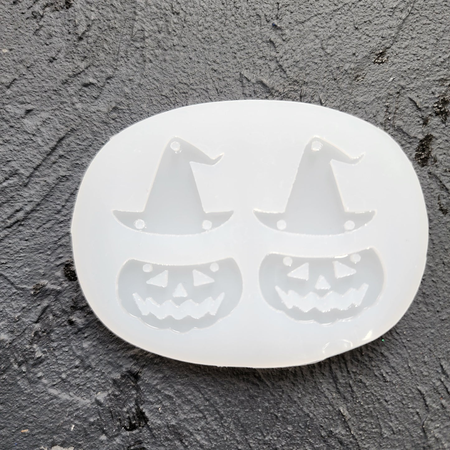 Silicone earrings mold / Silicone epoxy mold / Silicone UV resin molds / Halloween Pumpkin Witch hat earrings silicone jewelry mold