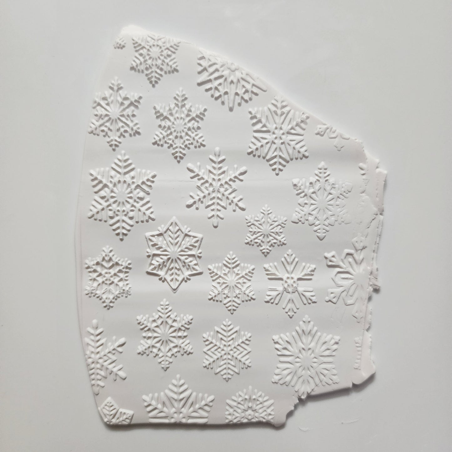 Polymer clay Texture tile Texture mat Clay stamp Polymer clay texture stencils "Winter holiday Snowflake Christmas" T-308