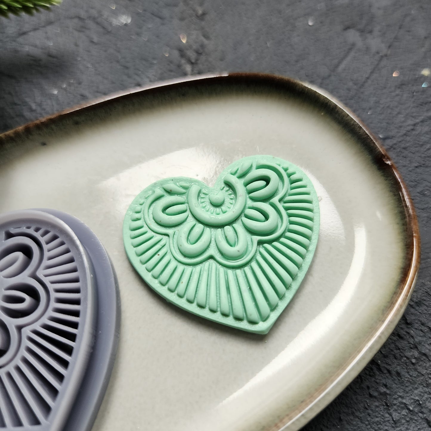 Polymer Clay cutters Heart flower pattern Earrings molds Polymer clay tool sharp cutter stamp Jewelry stud earrings cutters