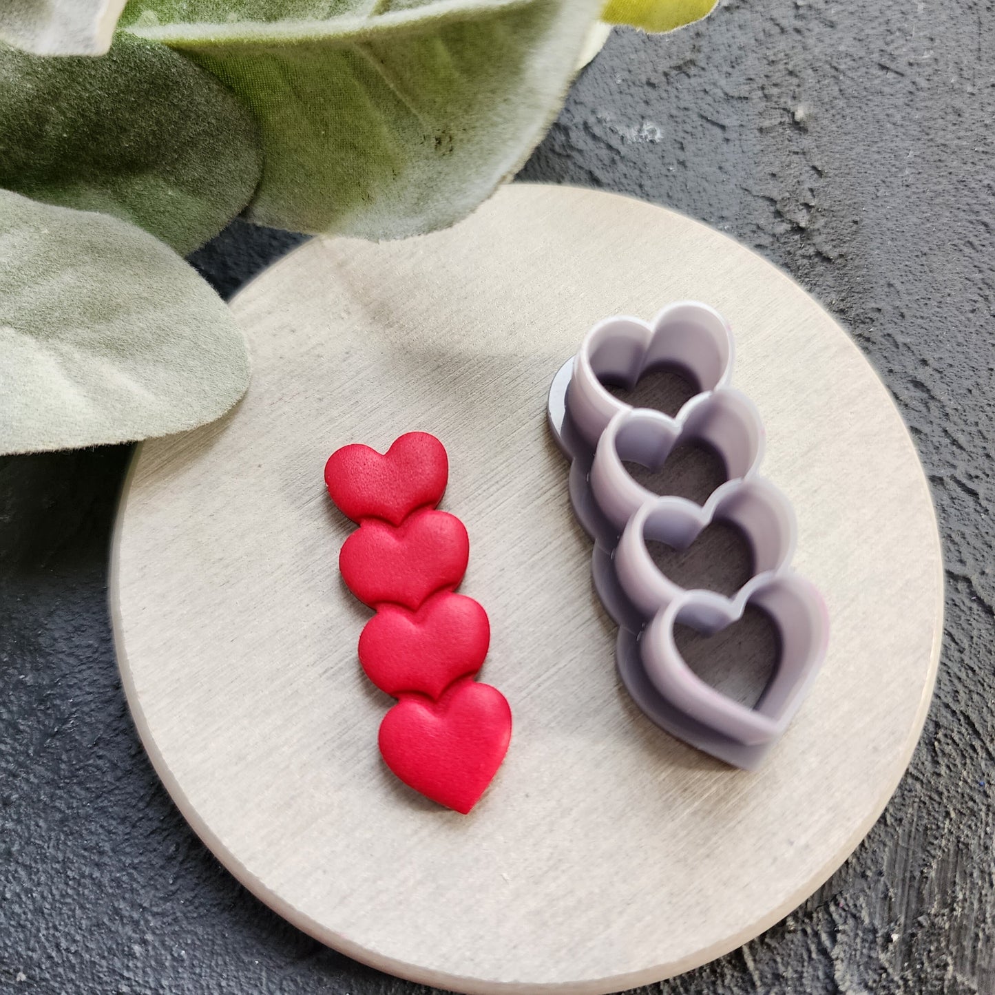 Valentine's day Polymer clay cutter "Heart dangle" Sharp cutters Clay supplies Clay texture Clay tools Polymer clay mold Earrings mold