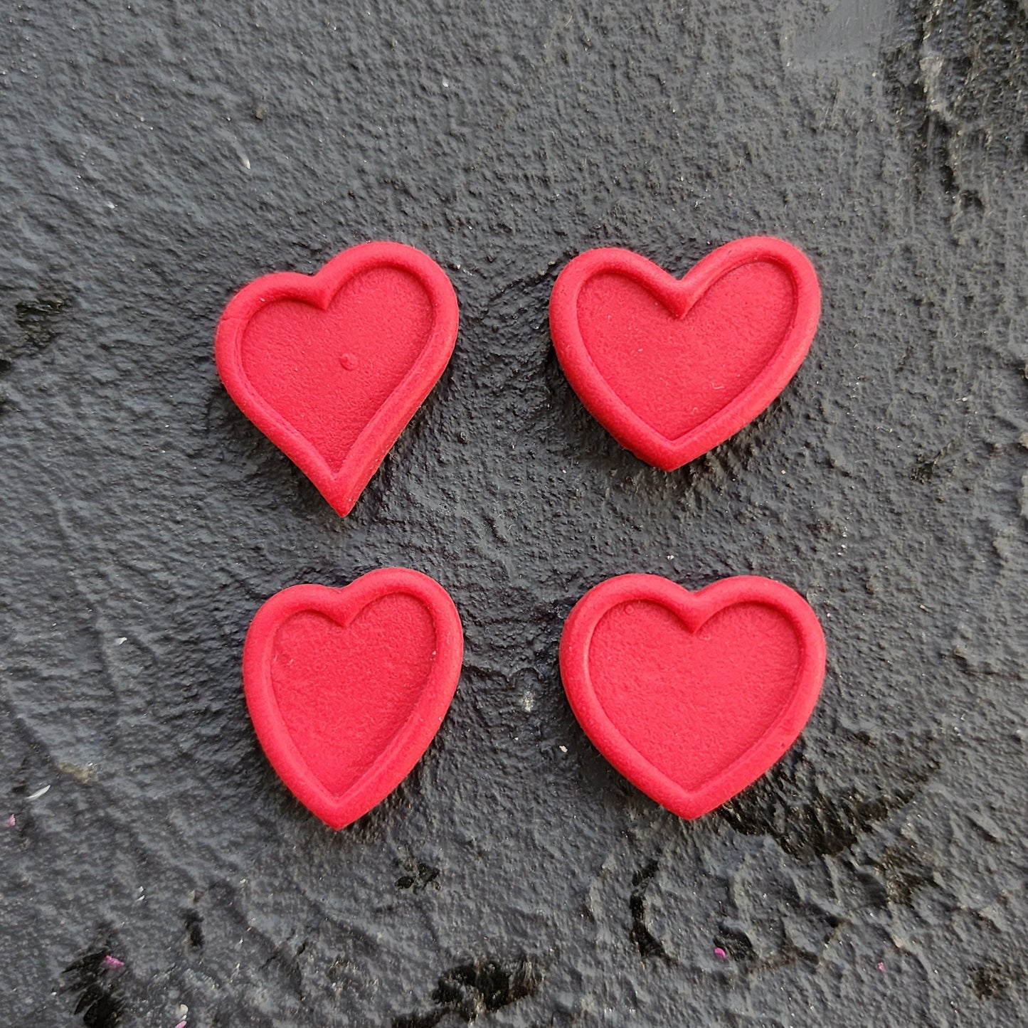 Valentine's day Polymer clay cutter "Heart" Sharp cutters Clay supplies Clay texture Clay tools Polymer clay stud earrings cutters molds