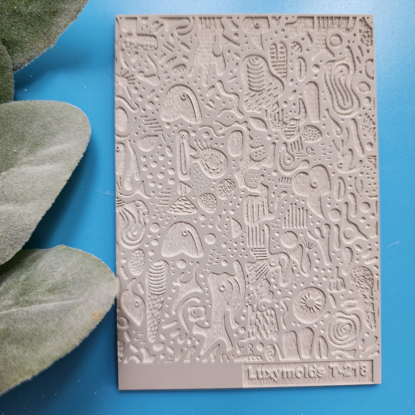 Polymer clay Texture tile Texture mat Clay stamp Polymer clay texture stencils "Mix" design clay texture Rubber mat T-218