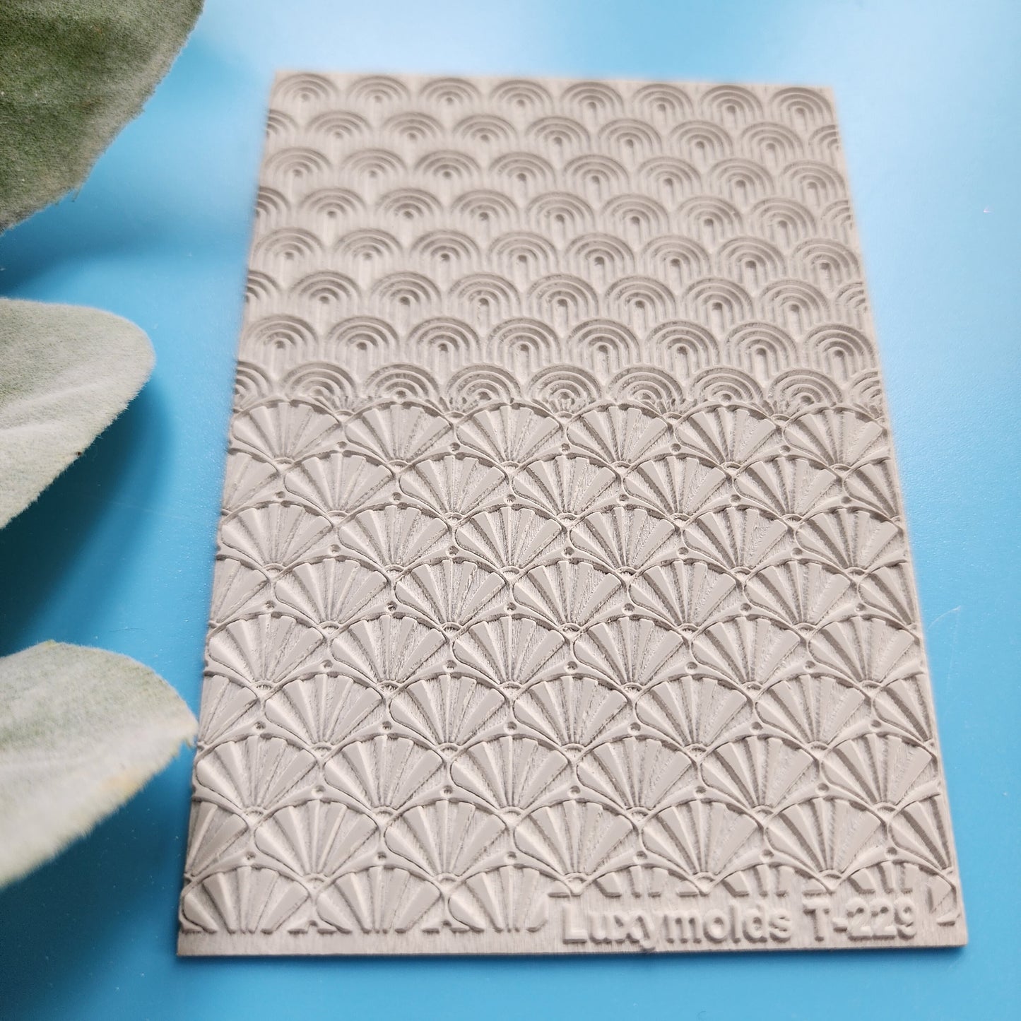 Polymer clay Texture tile Texture mat Clay stamp Polymer clay texture stencils "Arch, Rainbow, Shell" design clay texture Rubber mat T-229