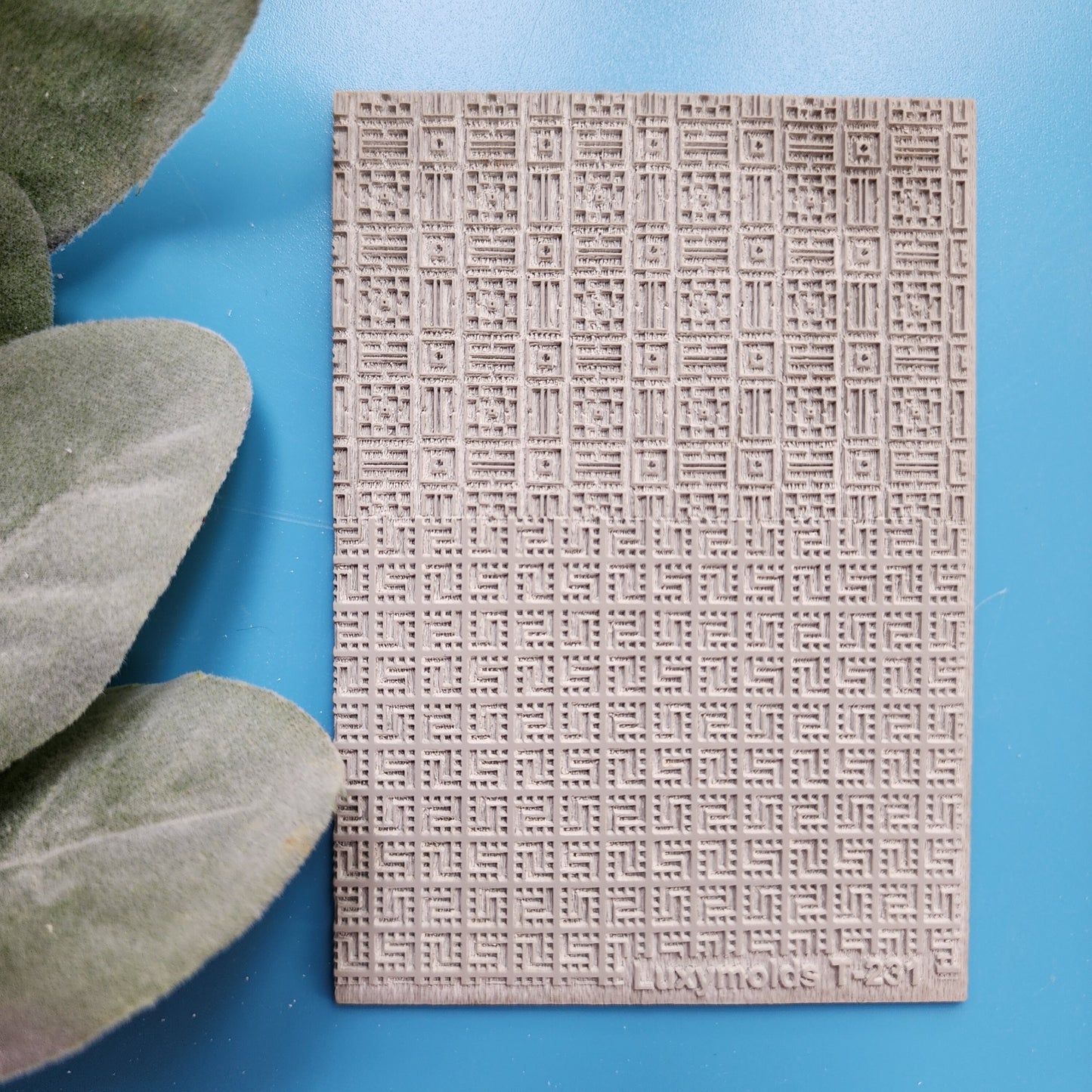 Polymer clay Texture tile Texture mat Clay stamp Polymer clay texture stencils "Zag" design clay texture Rubber mat T-231