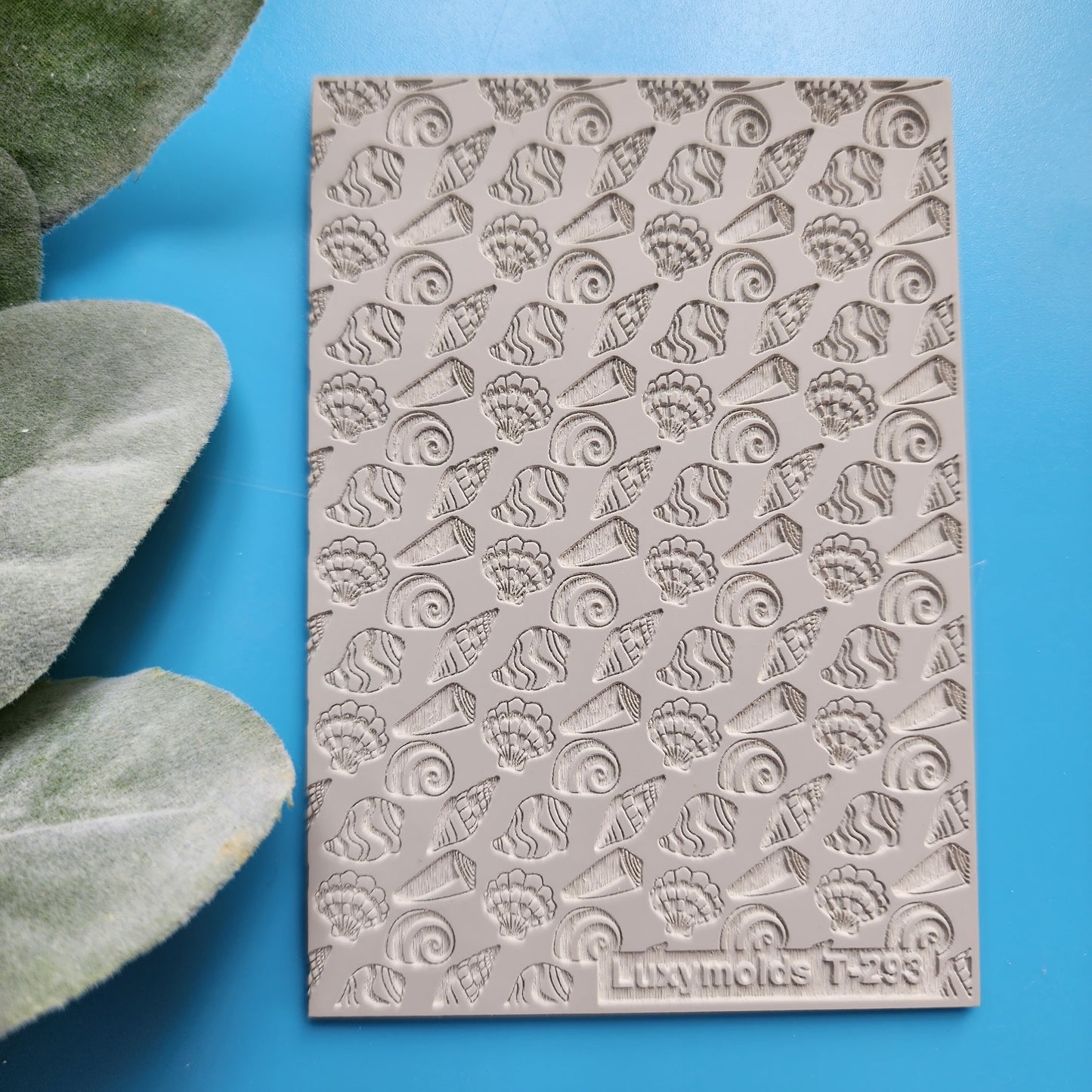 Polymer clay Texture tile Texture mat Clay stamp Polymer clay texture stencils "Seashells" design clay texture Rubber mat T-293