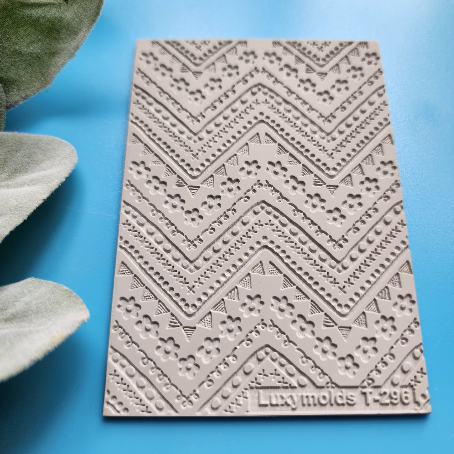 Polymer clay Texture tile Texture mat Clay stamp Polymer clay texture stencils design clay texture Rubber mat T-296