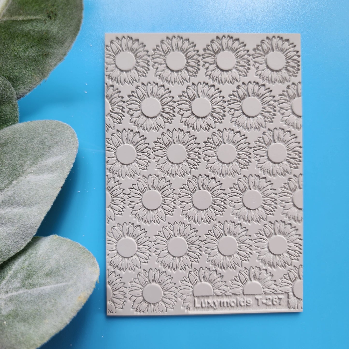 Polymer clay Texture tile Texture mat Clay stamp Polymer clay texture stencils "Flower" design clay texture Rubber mat T-267