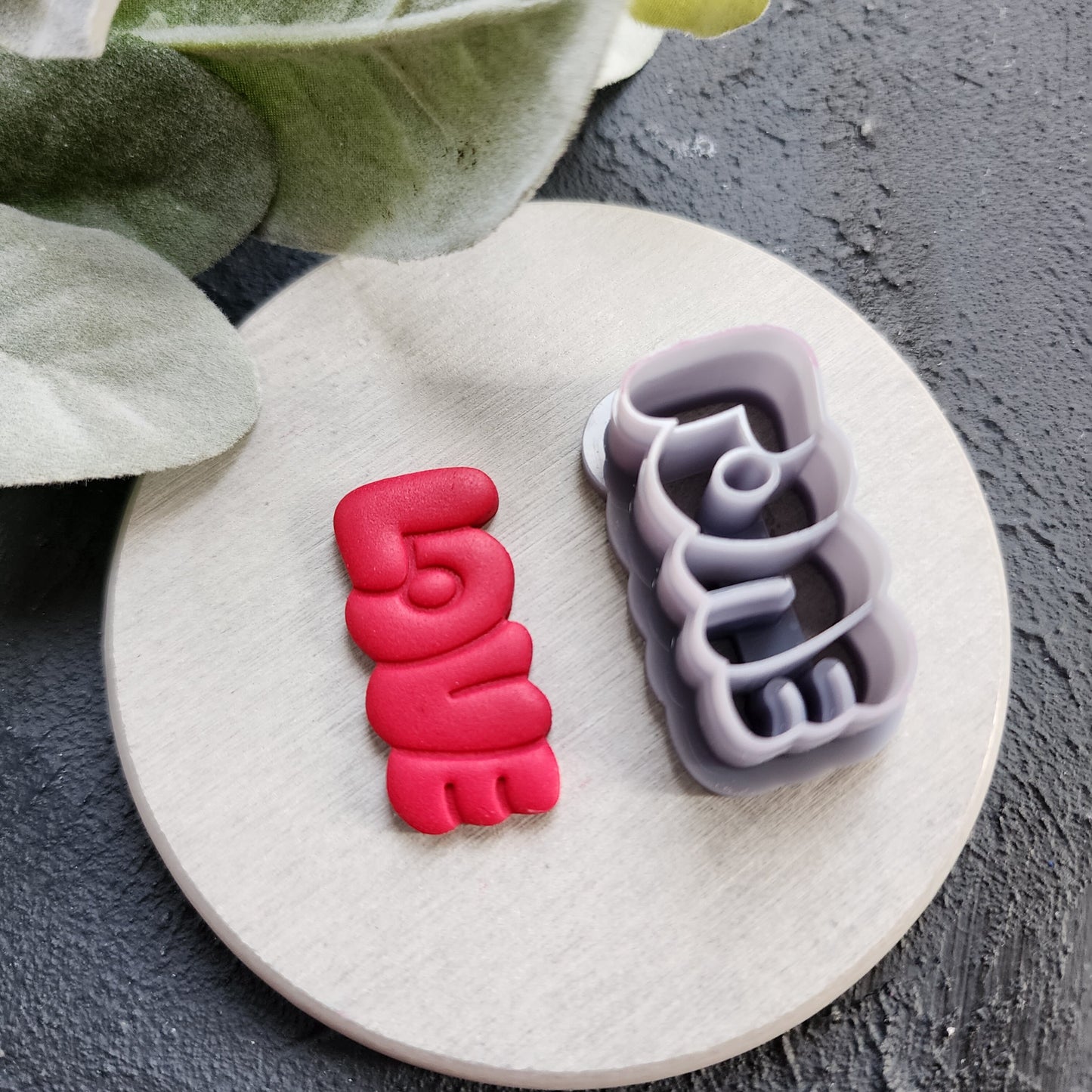 Valentine's day Polymer clay cutter "Love dangle" Sharp cutters Clay supplies Clay texture Clay tools Polymer clay mold Earrings mold