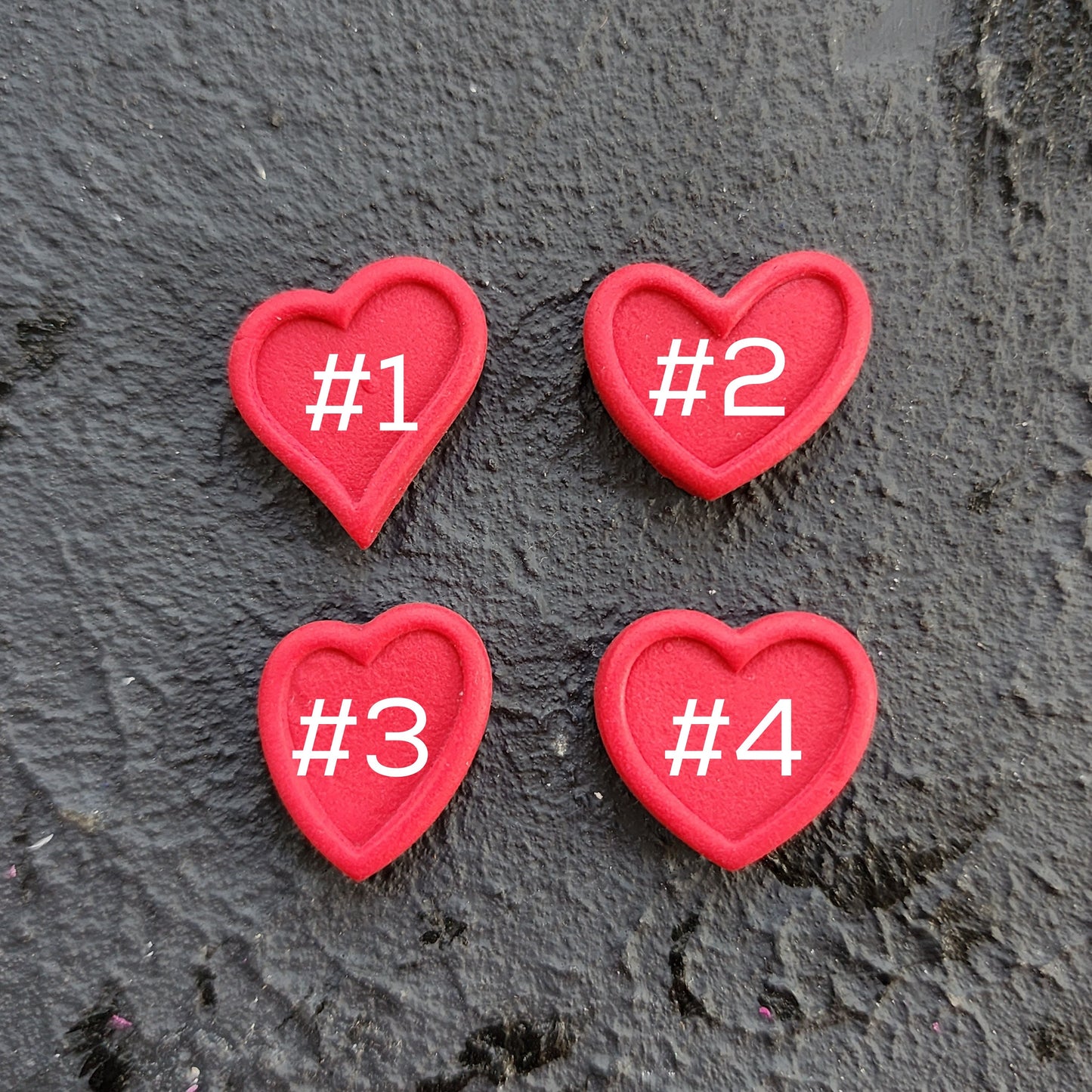 Valentine's day Polymer clay cutter "Heart" Sharp cutters Clay supplies Clay texture Clay tools Polymer clay stud earrings cutters molds