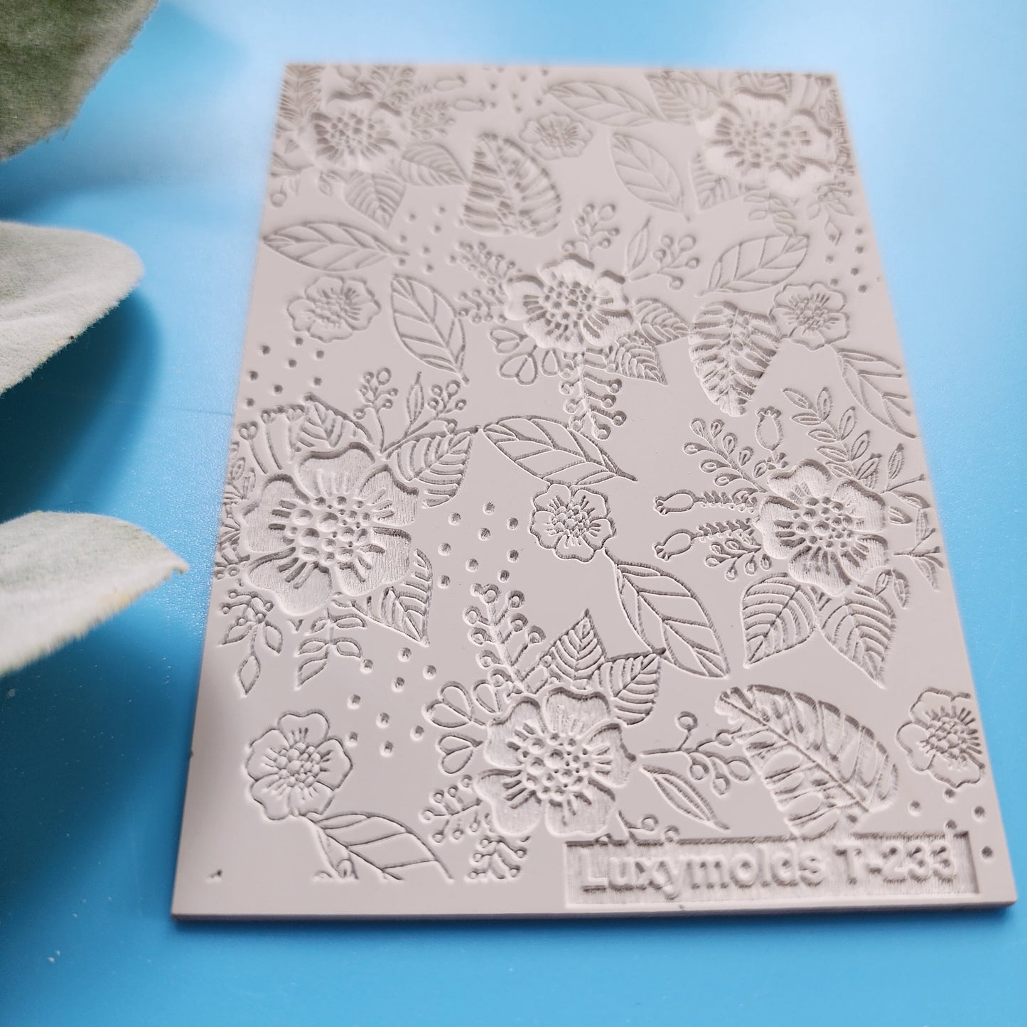 Polymer clay Texture tile Texture mat Clay stamp Polymer clay texture stencils "Flower" design clay texture Rubber mat T-233