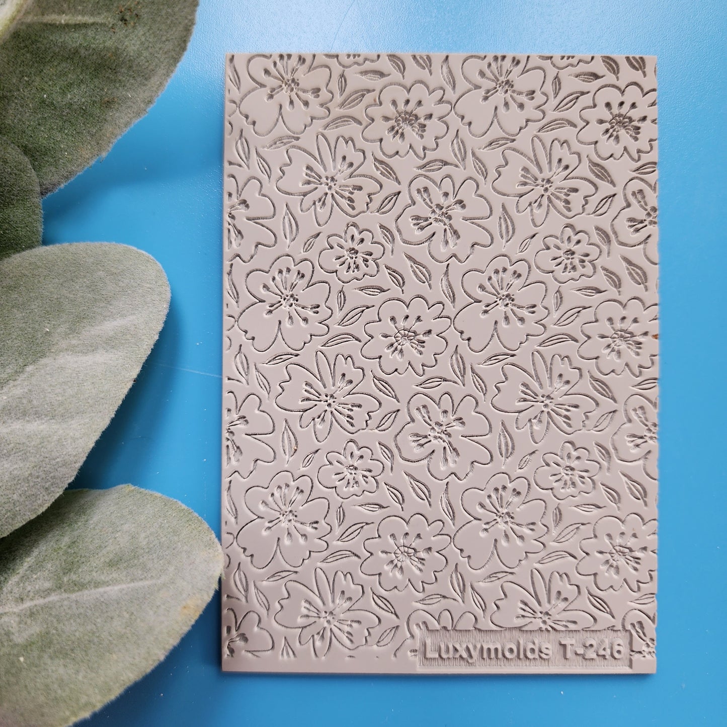 Polymer clay Texture tile Texture mat Clay stamp Polymer clay texture stencils "Flowers" design clay texture Rubber mat T-246