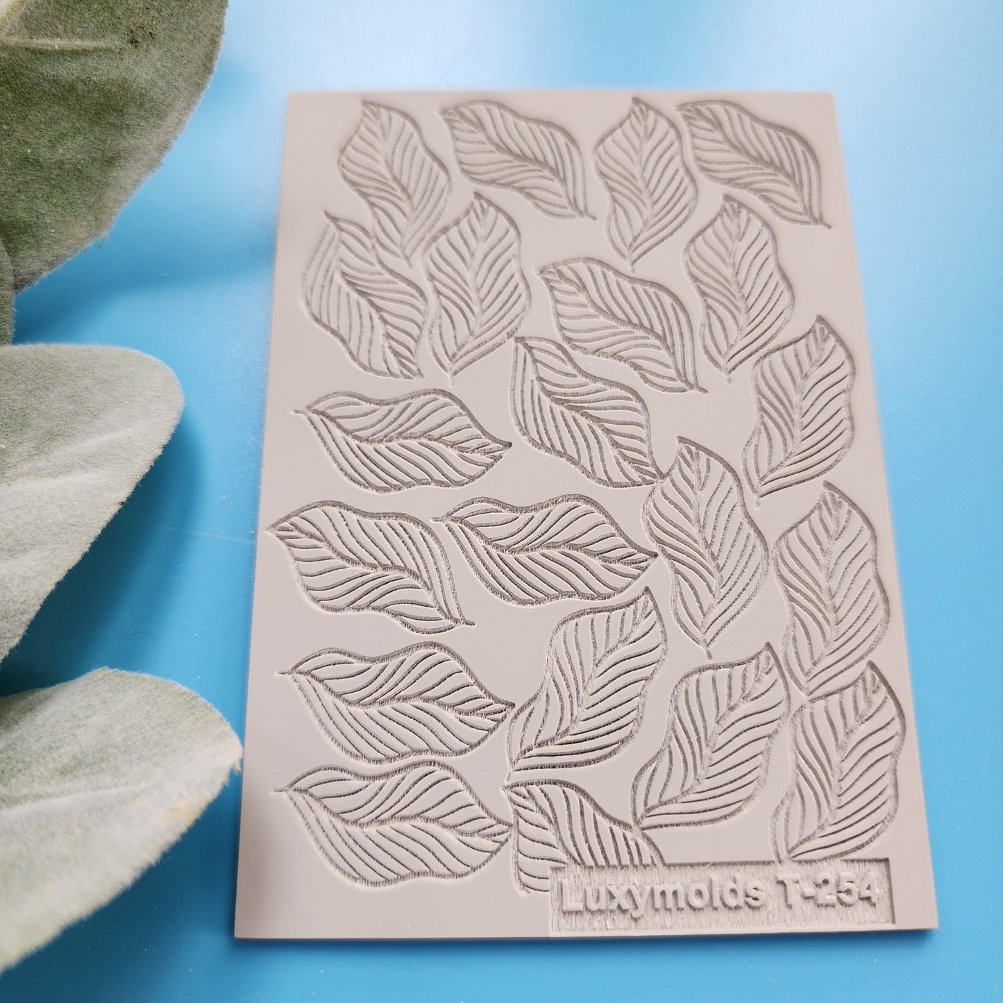 Polymer clay Texture tile Texture mat Clay stamp Polymer clay texture stencils "Leafs" design clay texture Rubber mat T-254