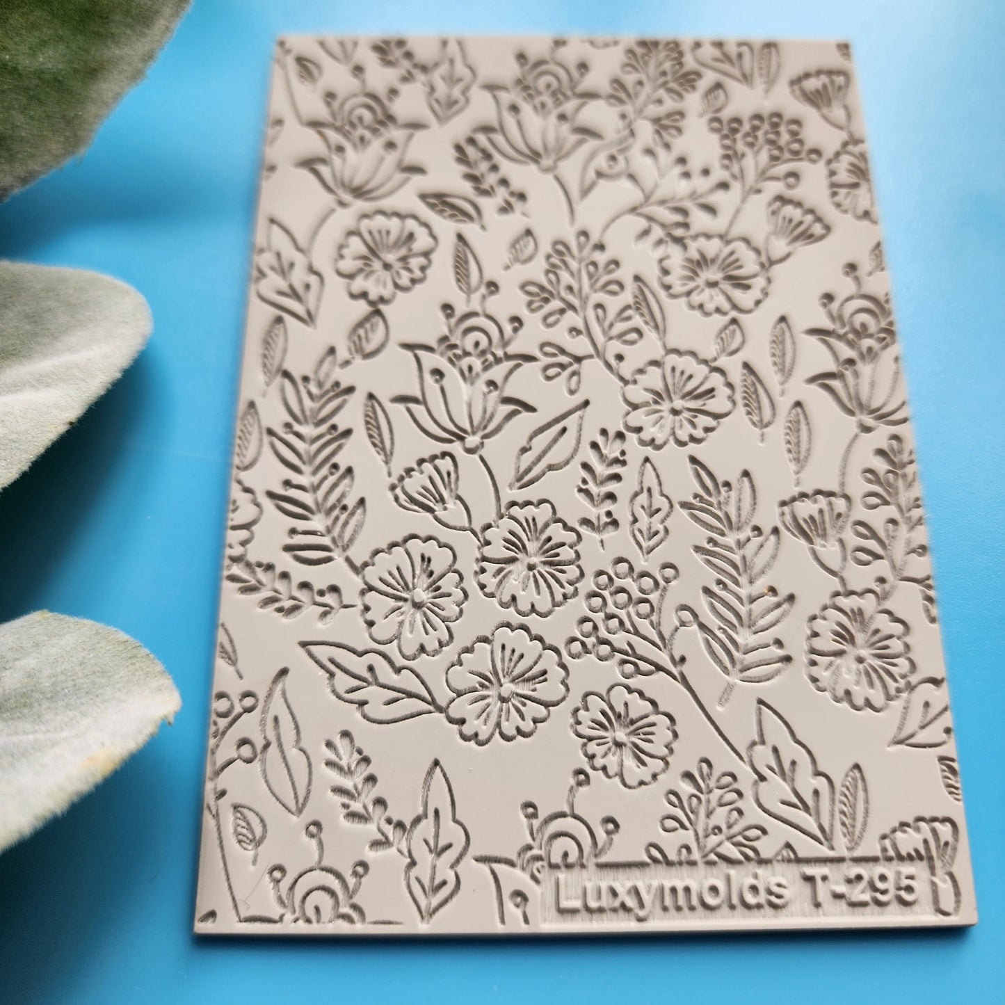 Polymer clay Texture tile Texture mat Clay stamp Polymer clay texture stencils "Flower" design clay texture Rubber mat T-295
