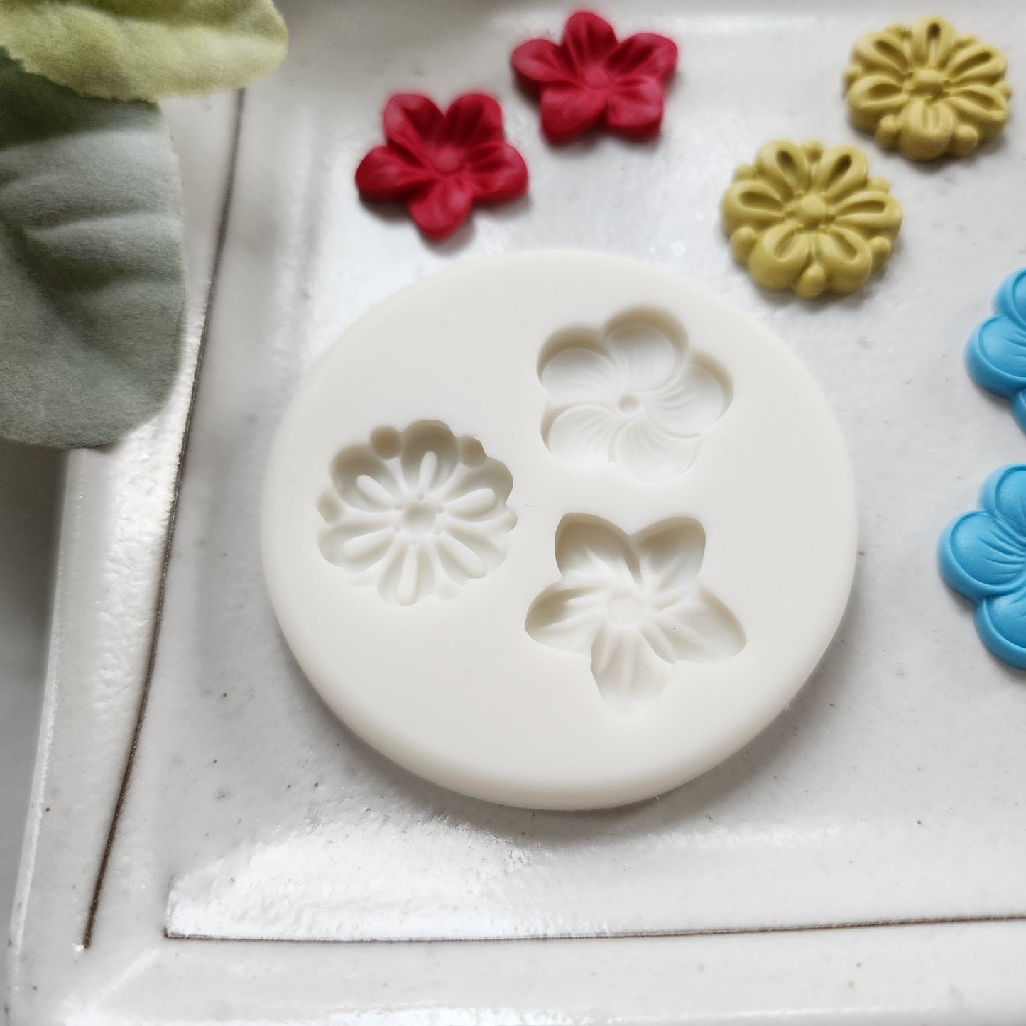 Polymer clay mold Silicone earrings mold "Flower" Summer mold mould for resin and polymer clay Polymer clay tool Clay cutter Clay texture